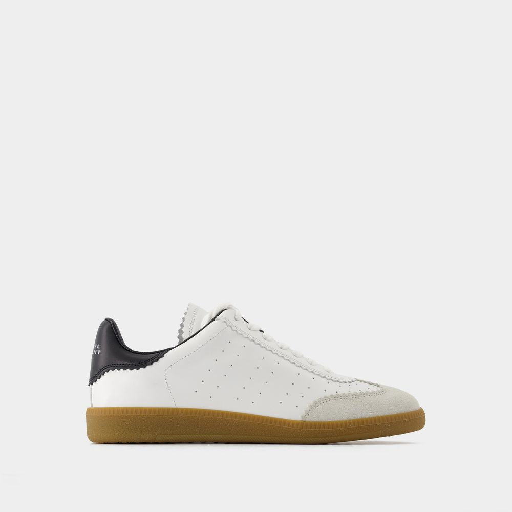 ISABEL MARANT Leather Sneakers with Branded Heel Counter
