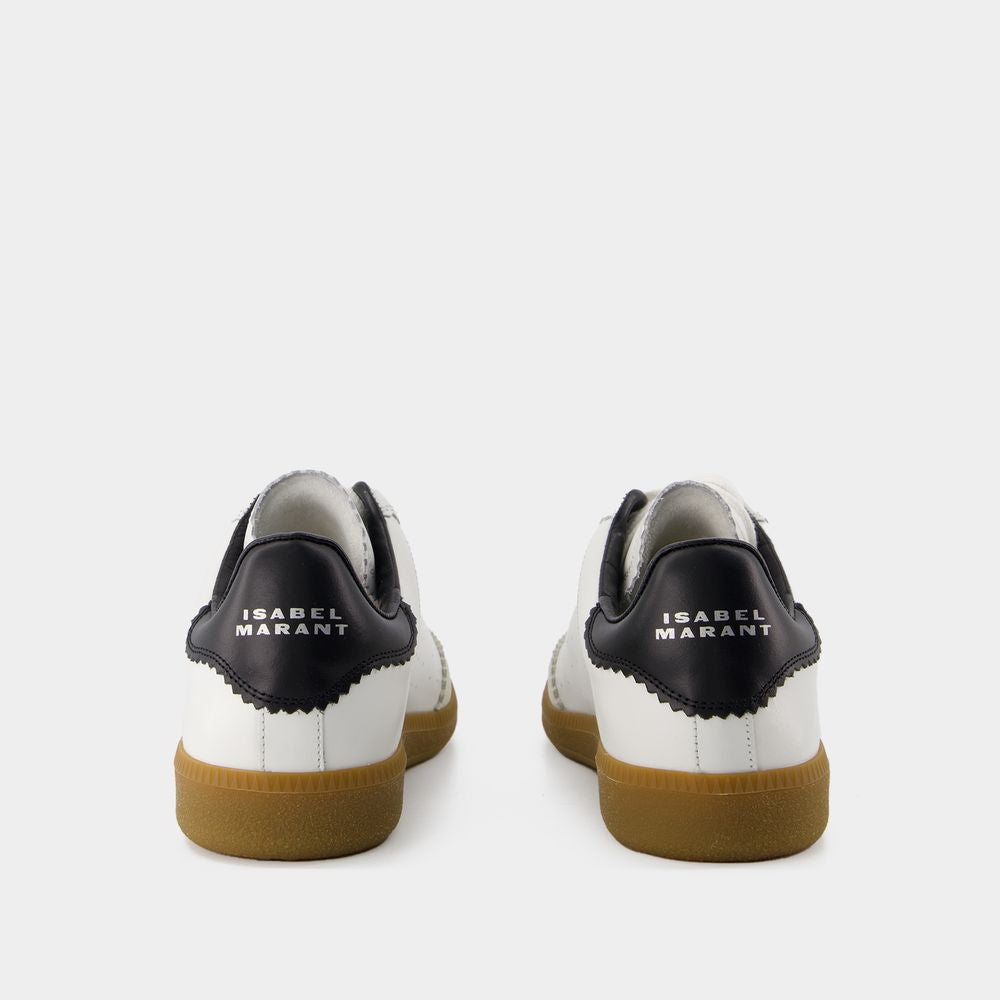 ISABEL MARANT Leather Sneakers with Branded Heel Counter