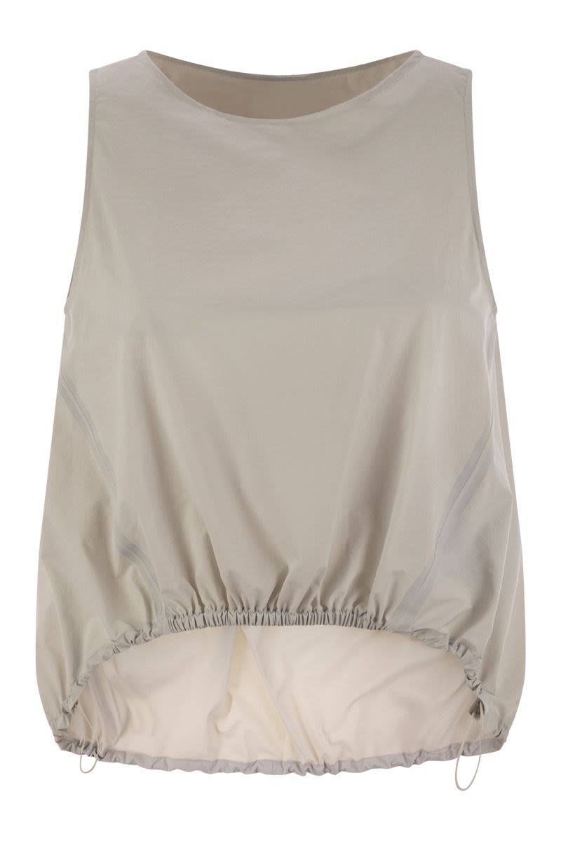 HERNO Sleeveless Top with Adjustable Drawstring