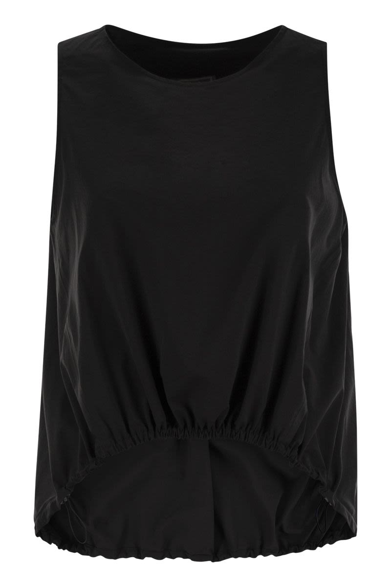 HERNO Sleeveless Tech Top with Adjustable Drawstring