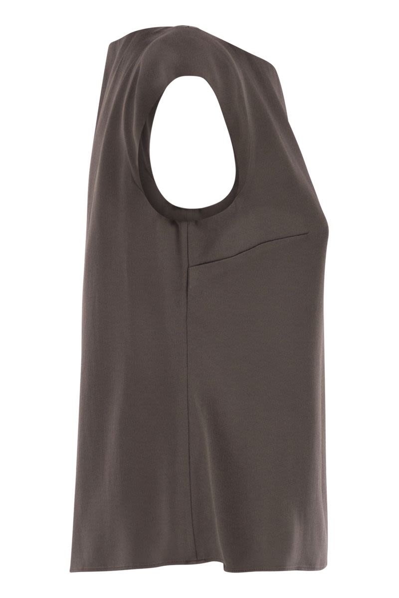 HERNO Satin Resort Blouse with Relaxed Fit