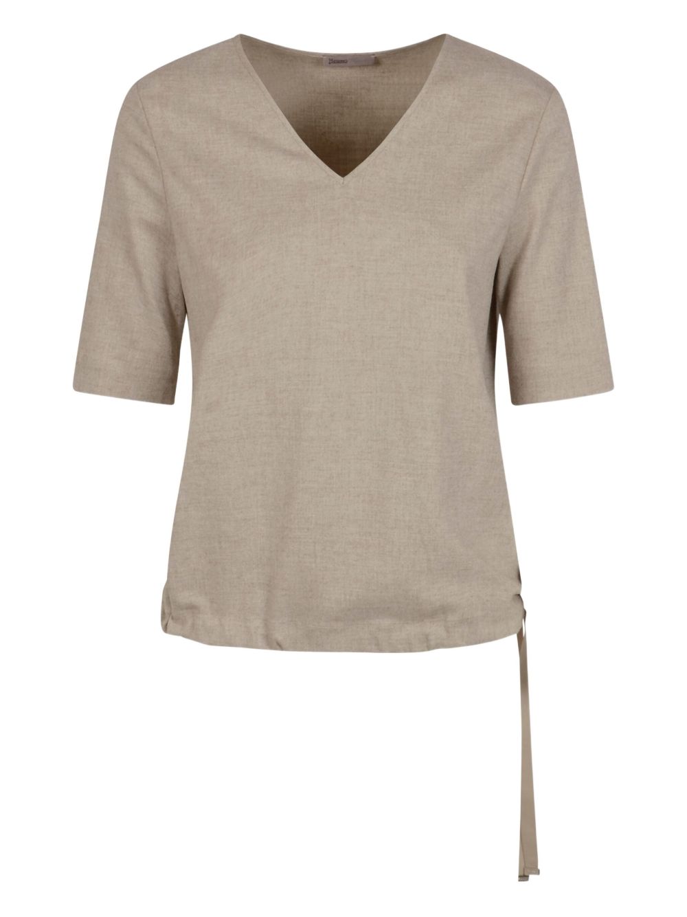 HERNO V-Neck Top with Side Tie
