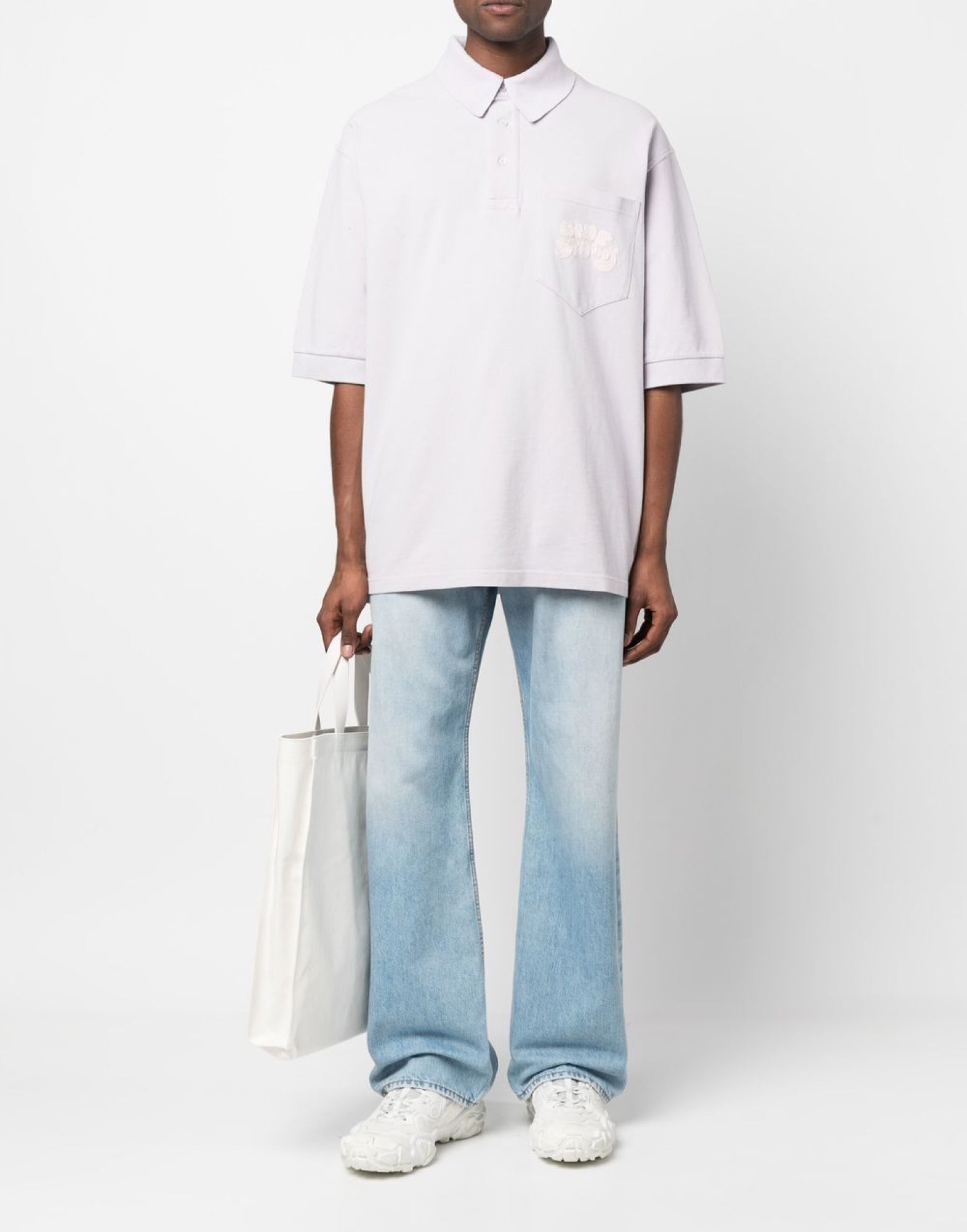 ACNE STUDIOS Oversized Bubble Logo Polo Shirt - SS24 Collection
