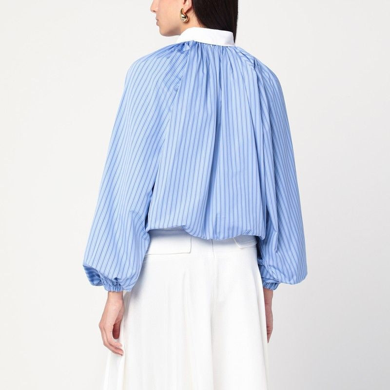 PATOU Balloon-Sleeve Shirt with Striped Design