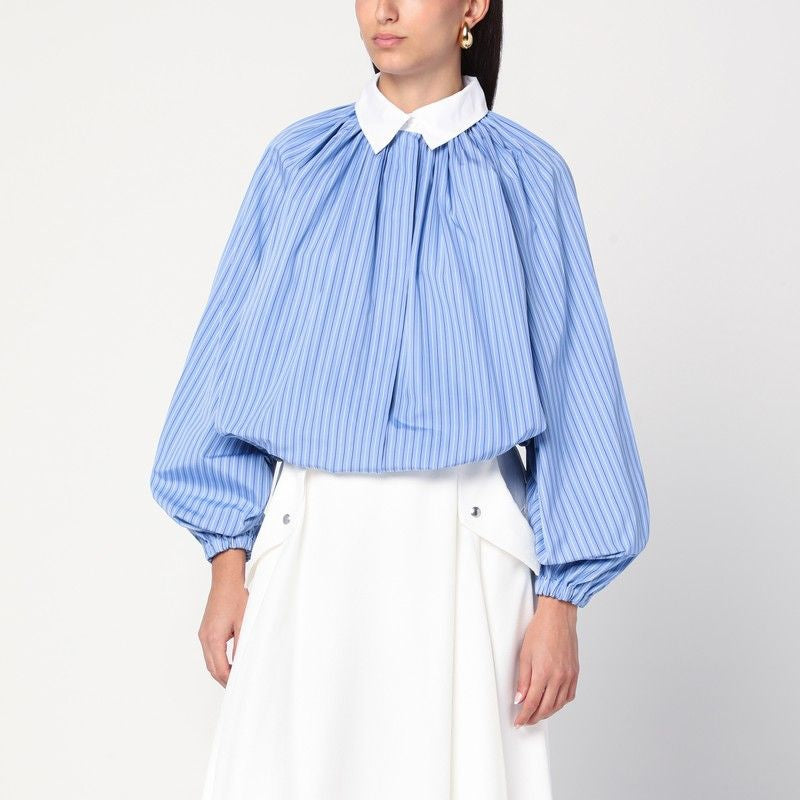 PATOU Balloon-Sleeve Shirt with Striped Design