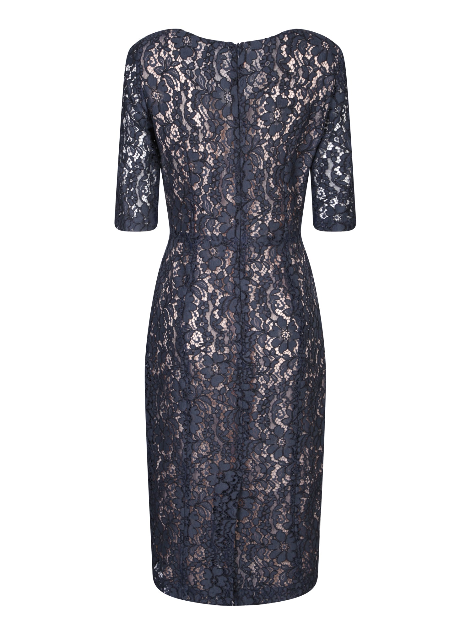 BLANCA VITA Elegant Mini Dress with Floral Lace