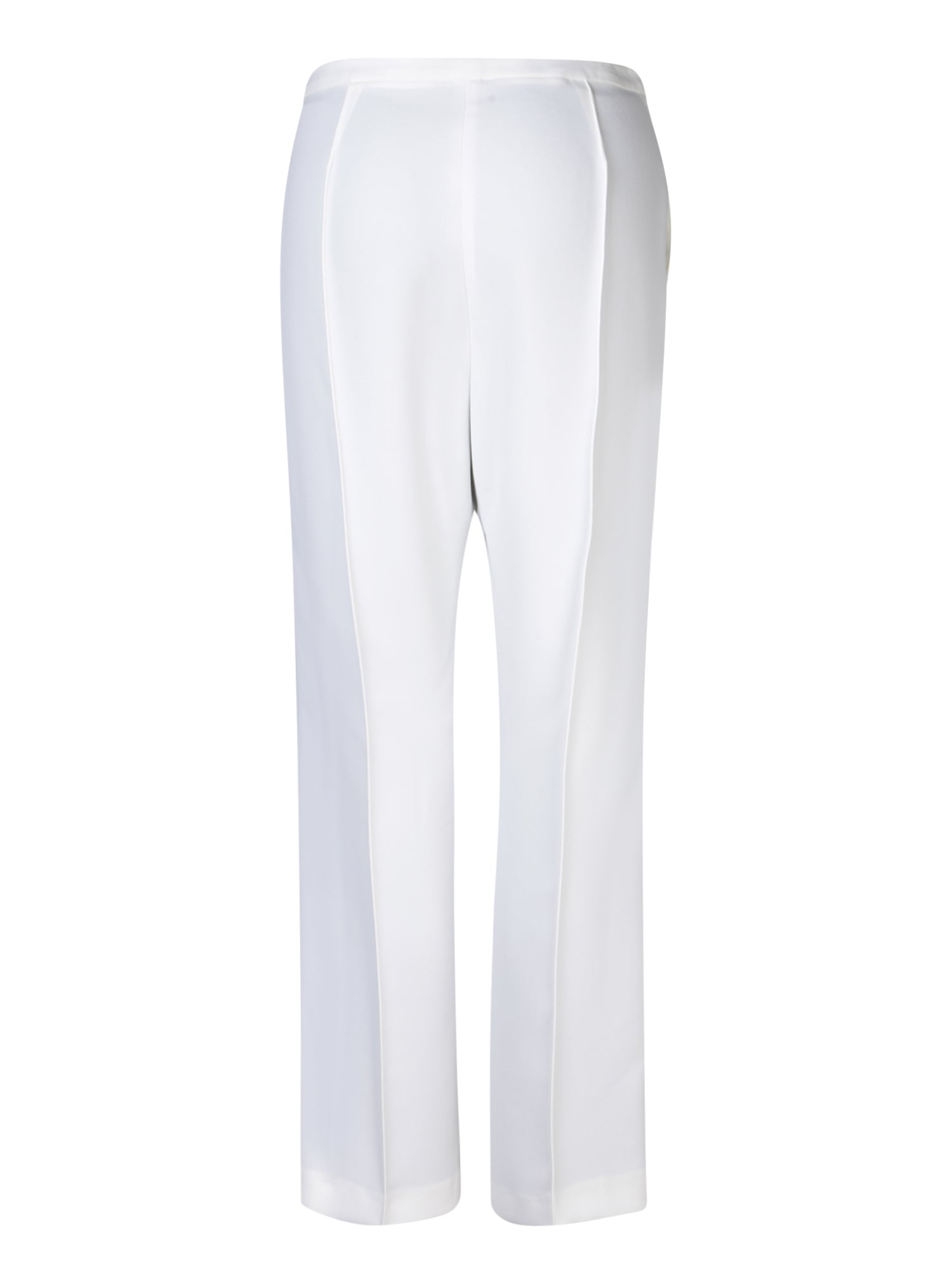 BLANCA VITA Elegant White Trousers for Women - Regular Fit, Mid-Rise, Spring Summer 2025