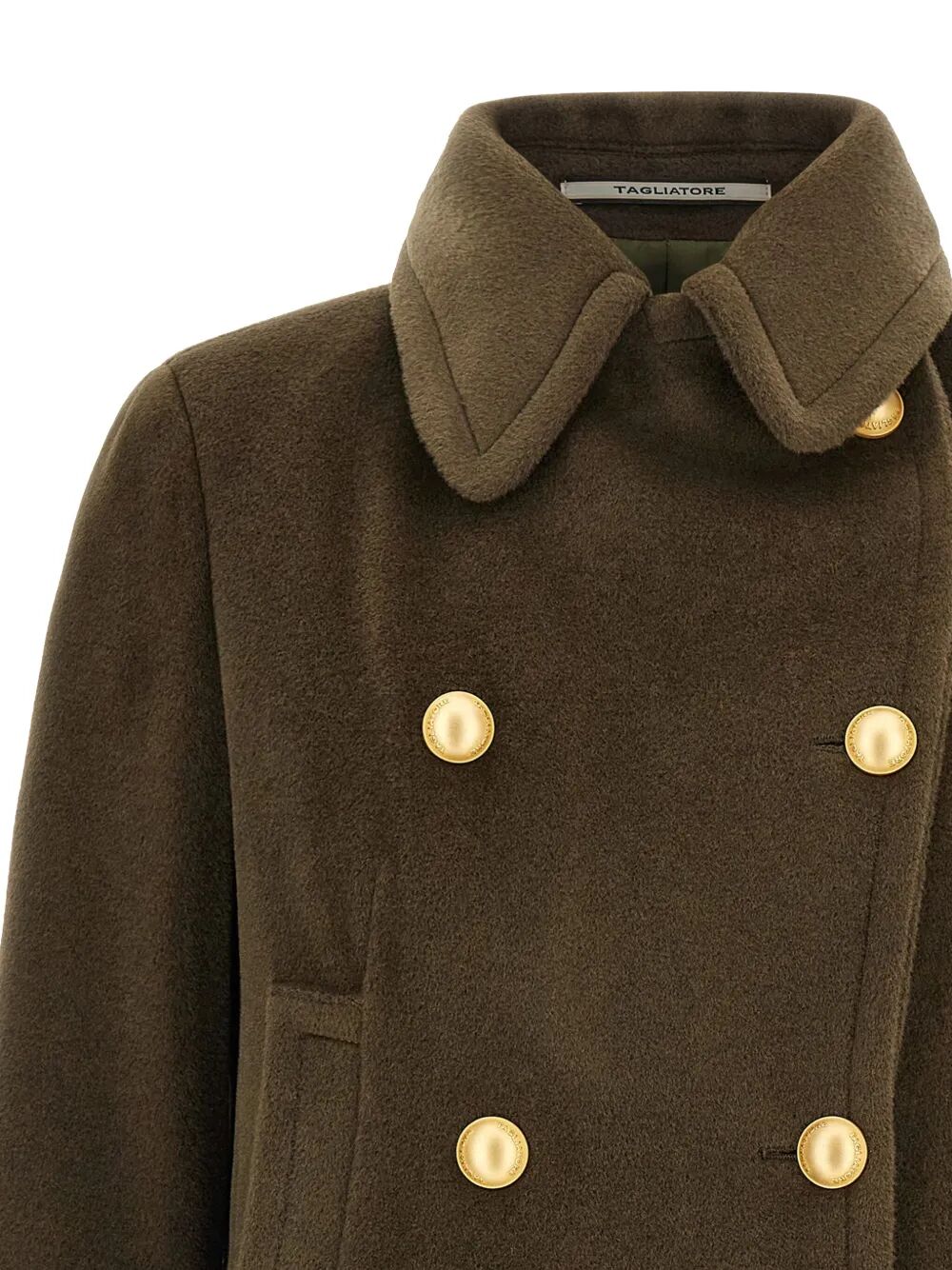 TAGLIATORE Double-Breasted Wool Short Jacket