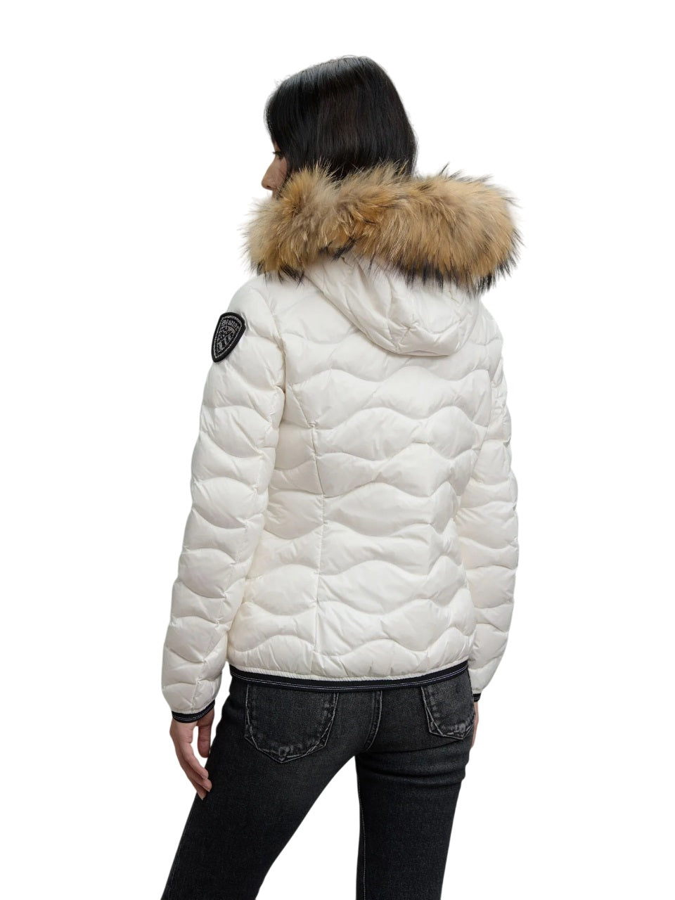 BLAUER Stylish Down Jacket with Removable Fur Trim - Women’s Lightweight Design