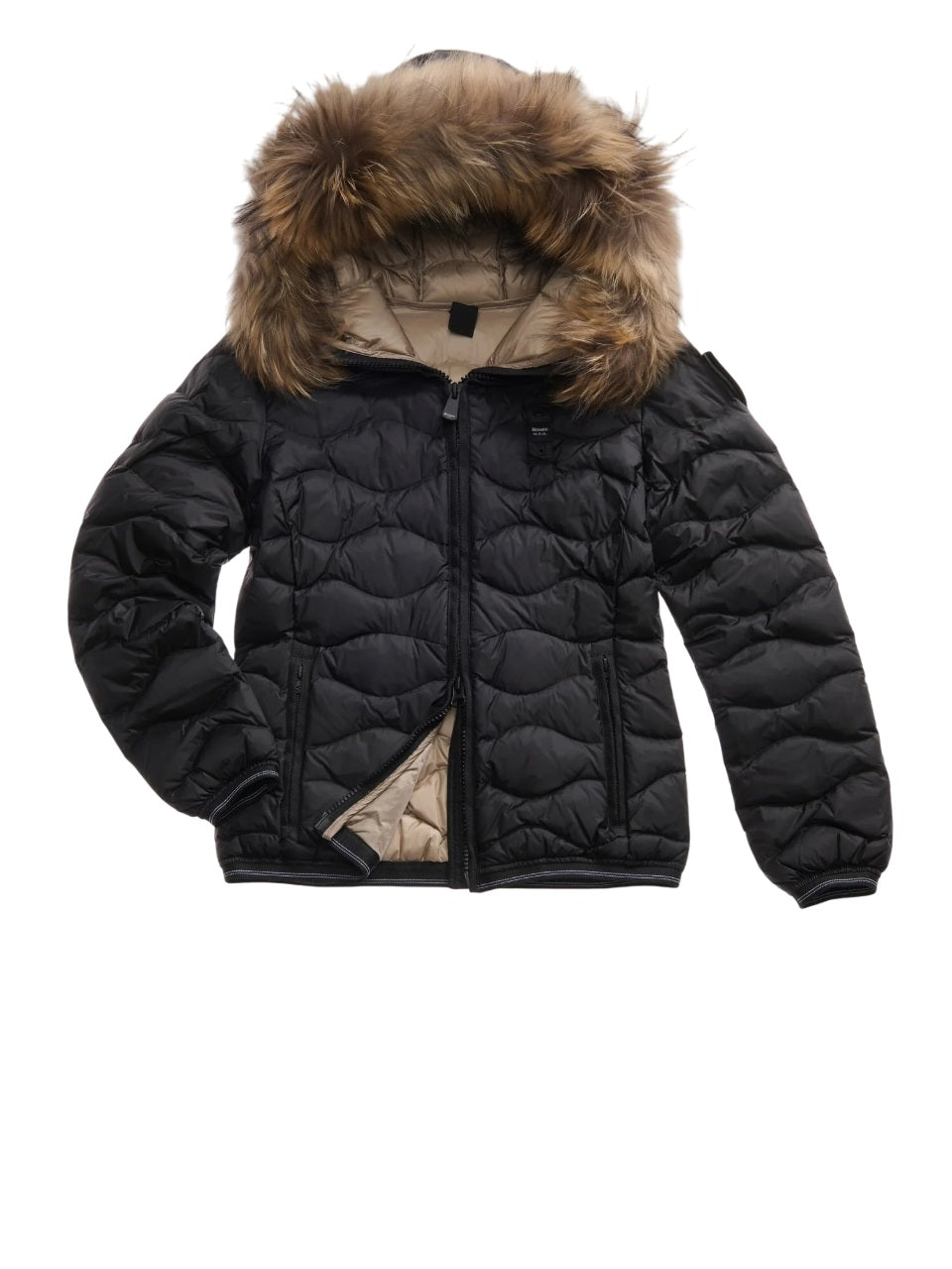 BLAUER Elegant Down Jacket with Removable Fur Trim for Women