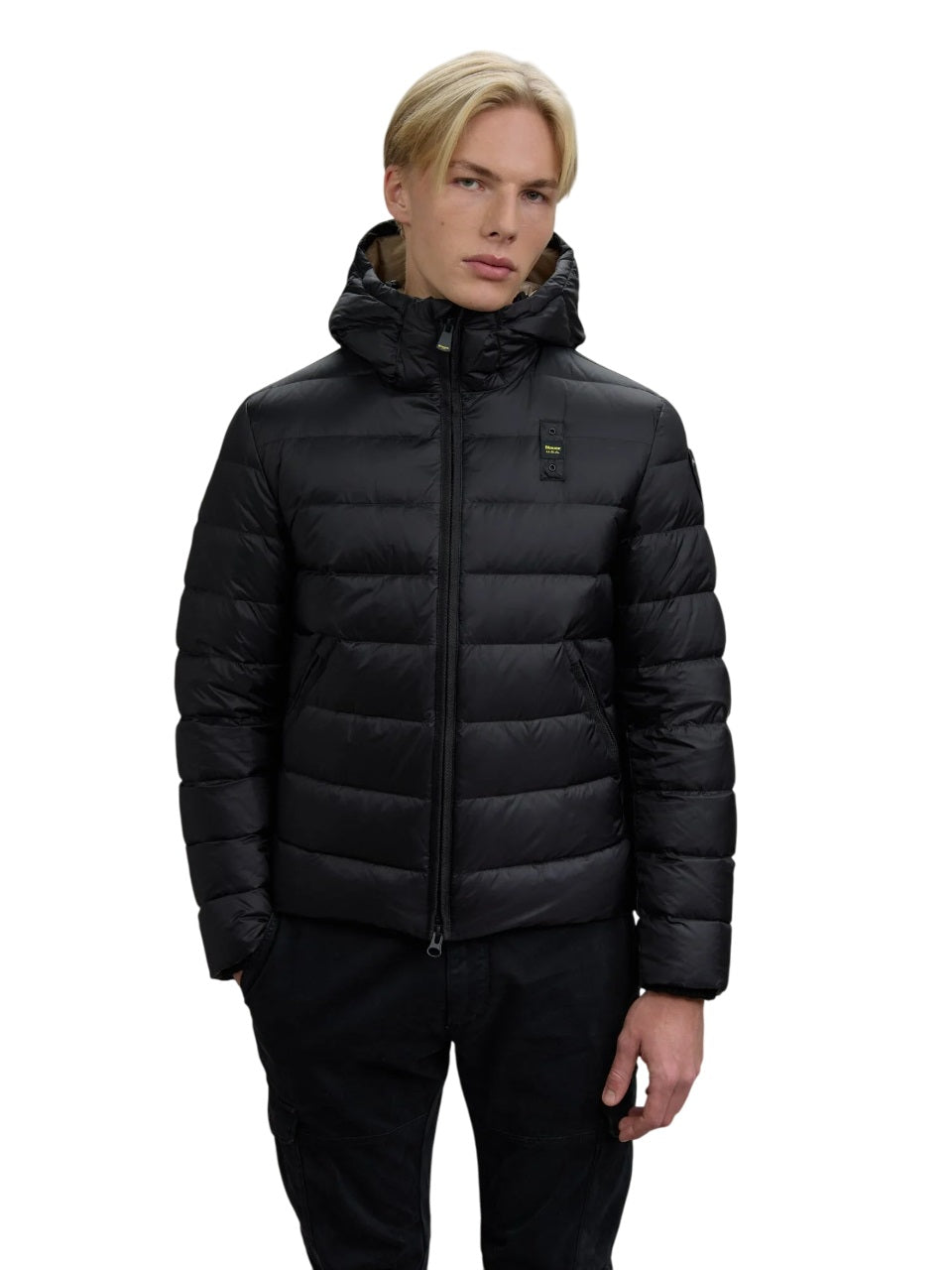 BLAUER Lightweight Down Jacket with Fixed Hood for Men