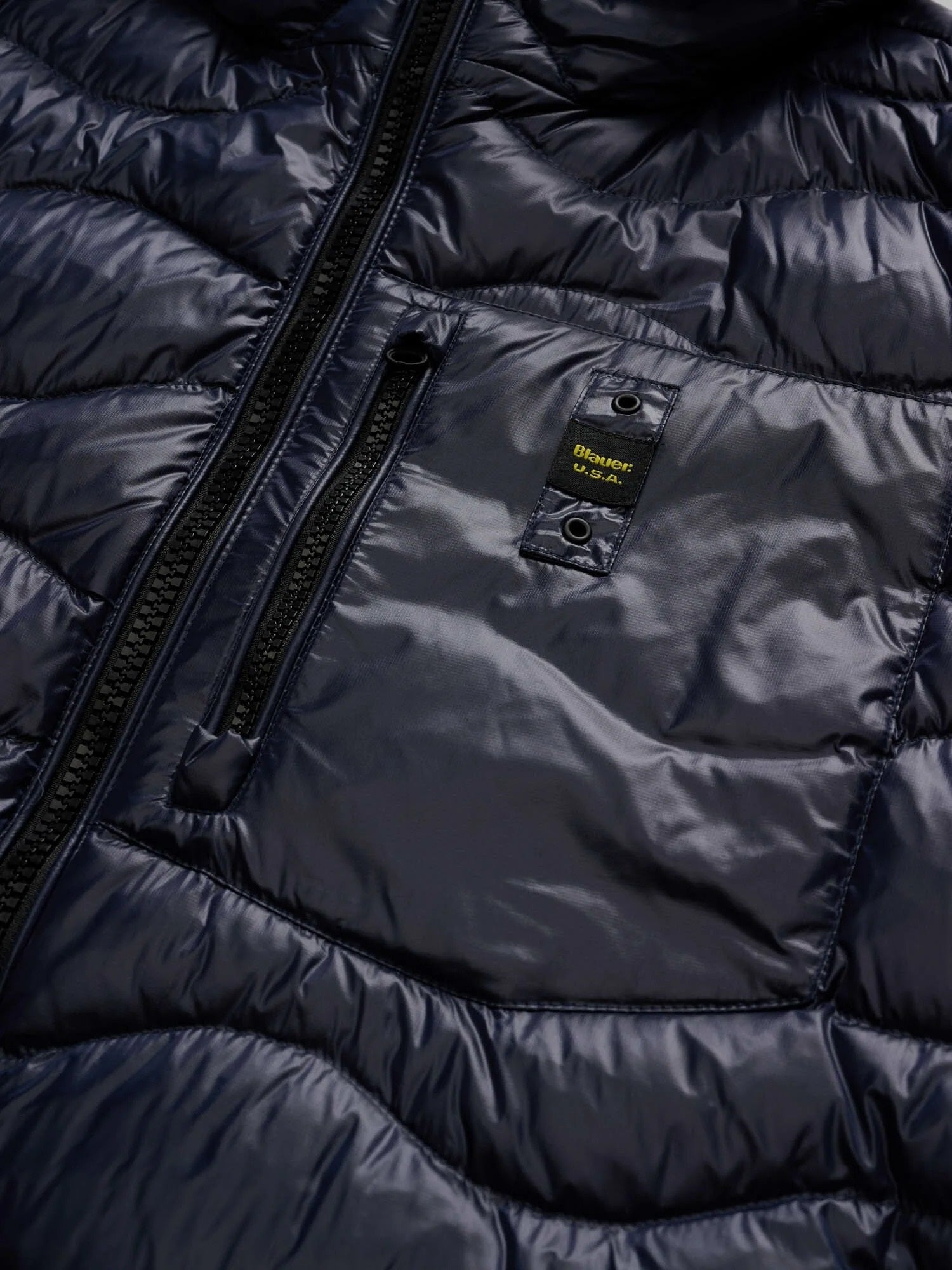 BLAUER Quilted Down Jacket with Fixed Hood - FW25