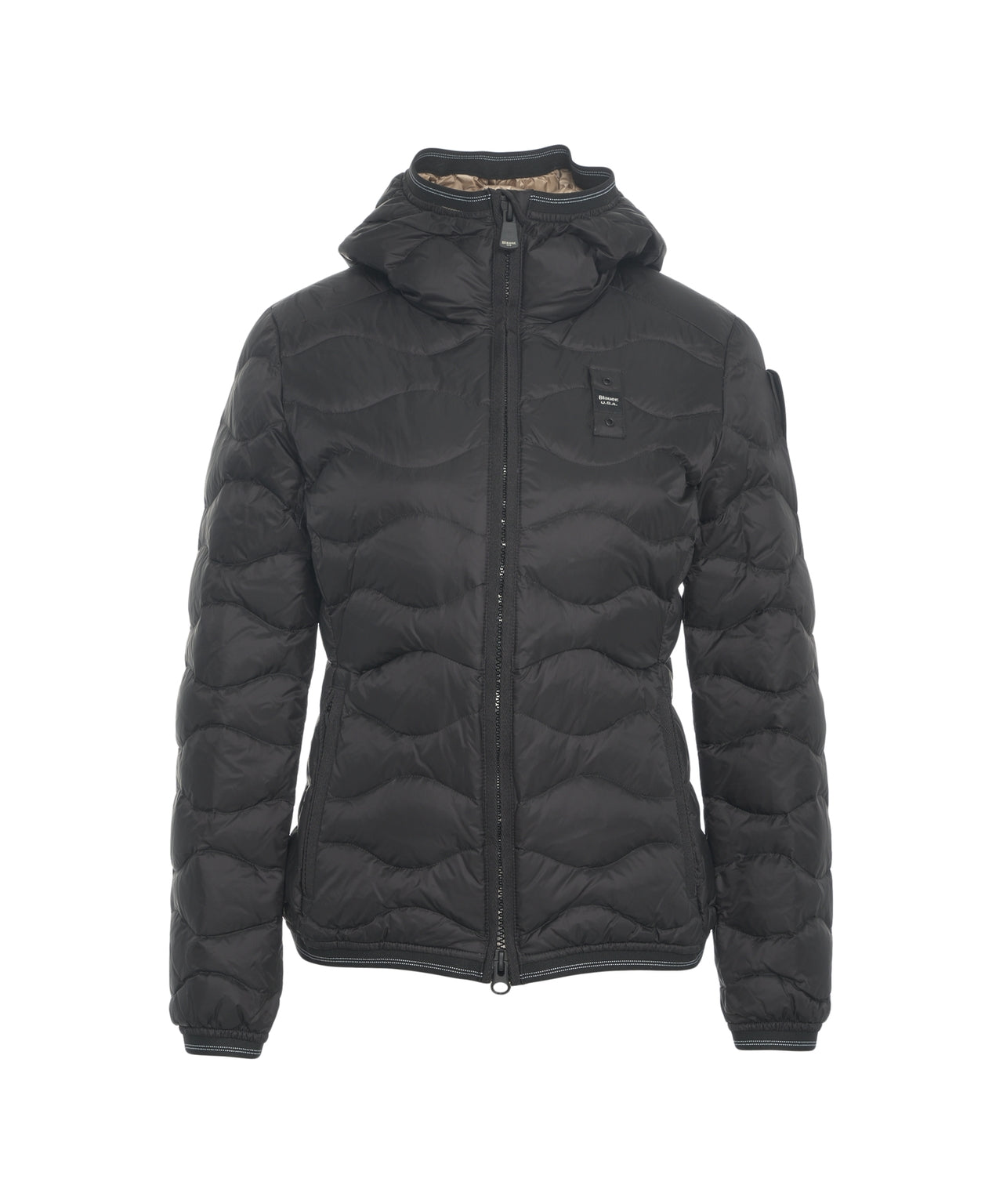 BLAUER Wavy Quilted Down Jacket with Hood