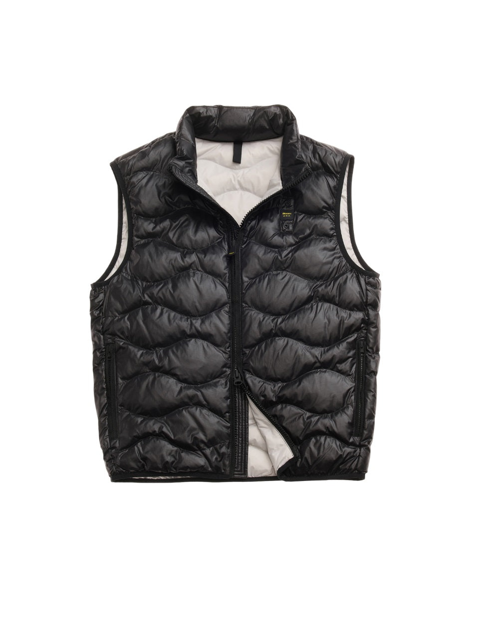 BLAUER Sleeveless Jacket with Light Check Pattern for Men