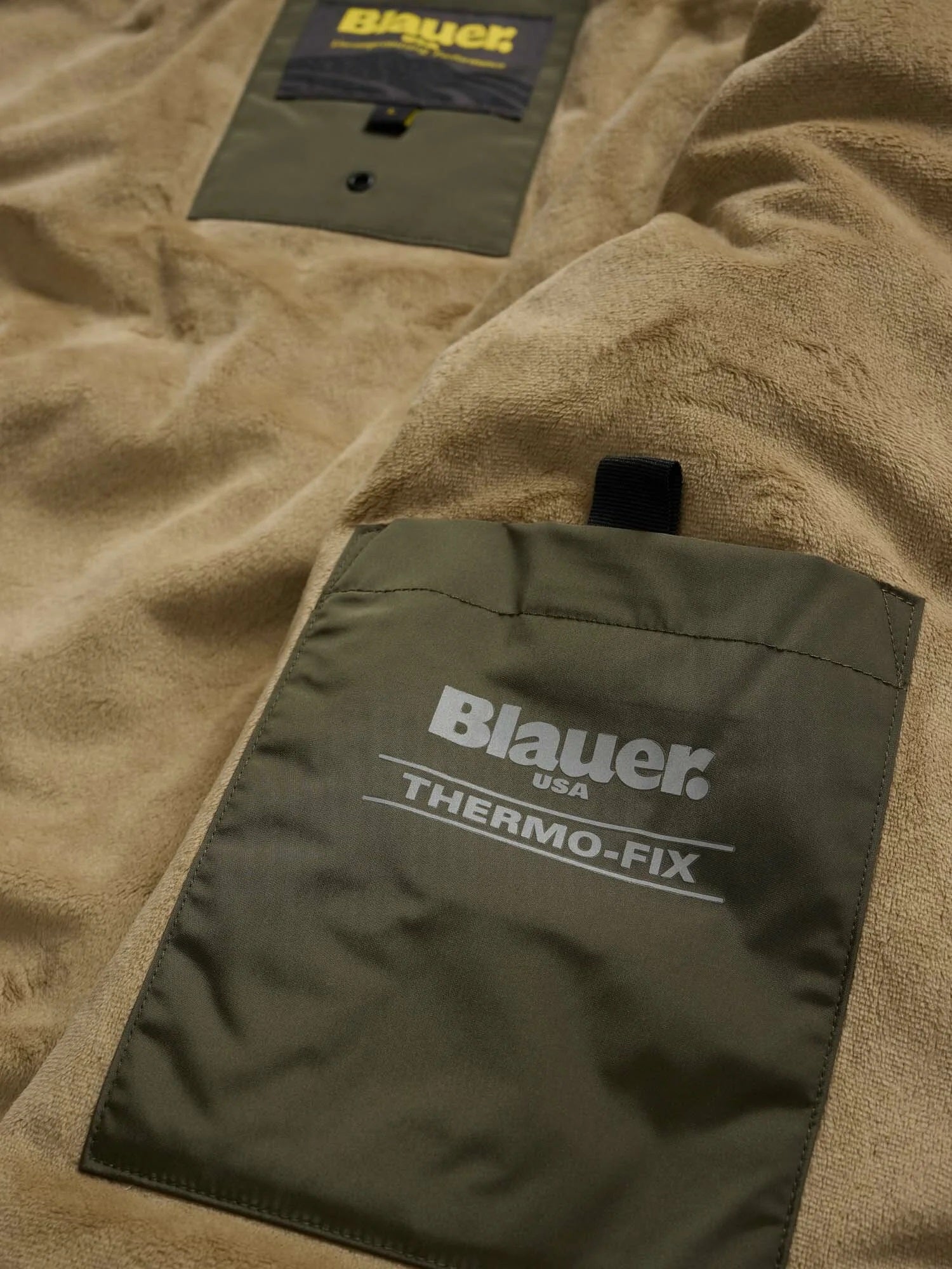 BLAUER Men's Windbreaker with Faux Fur Lining