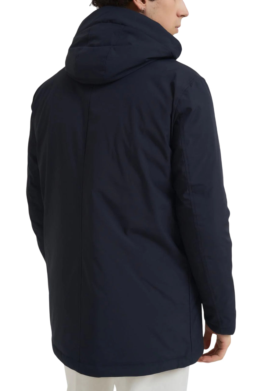 BLAUER Military-Inspired Long Windbreaker for Men