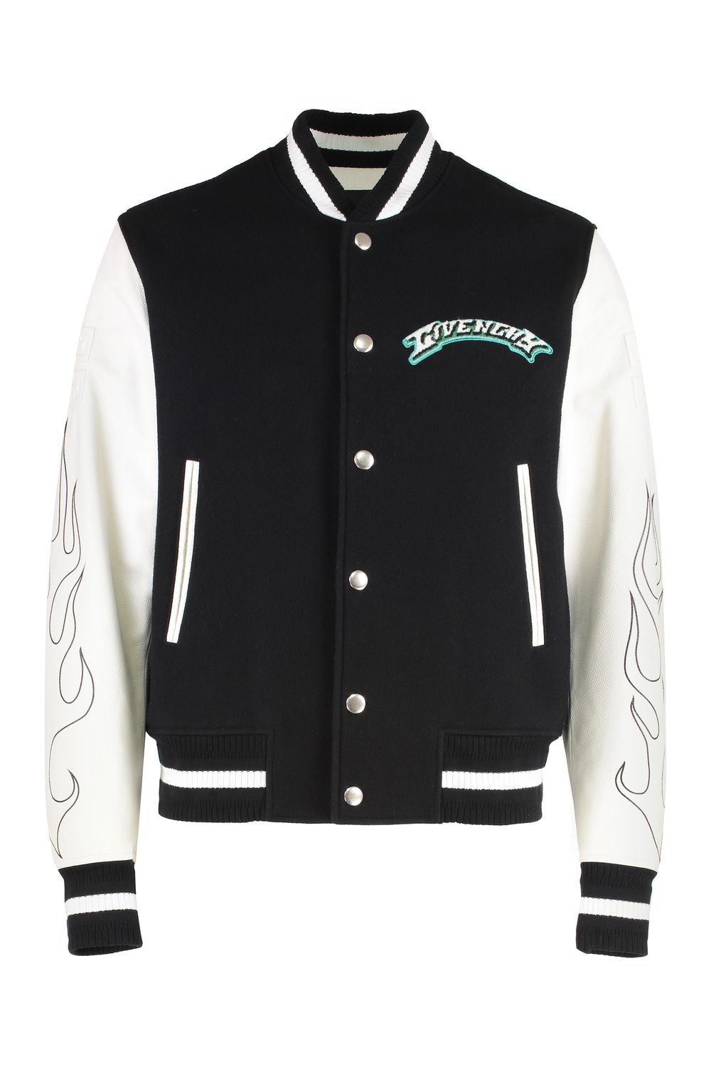 GIVENCHY Wool and Leather Bomber Jacket