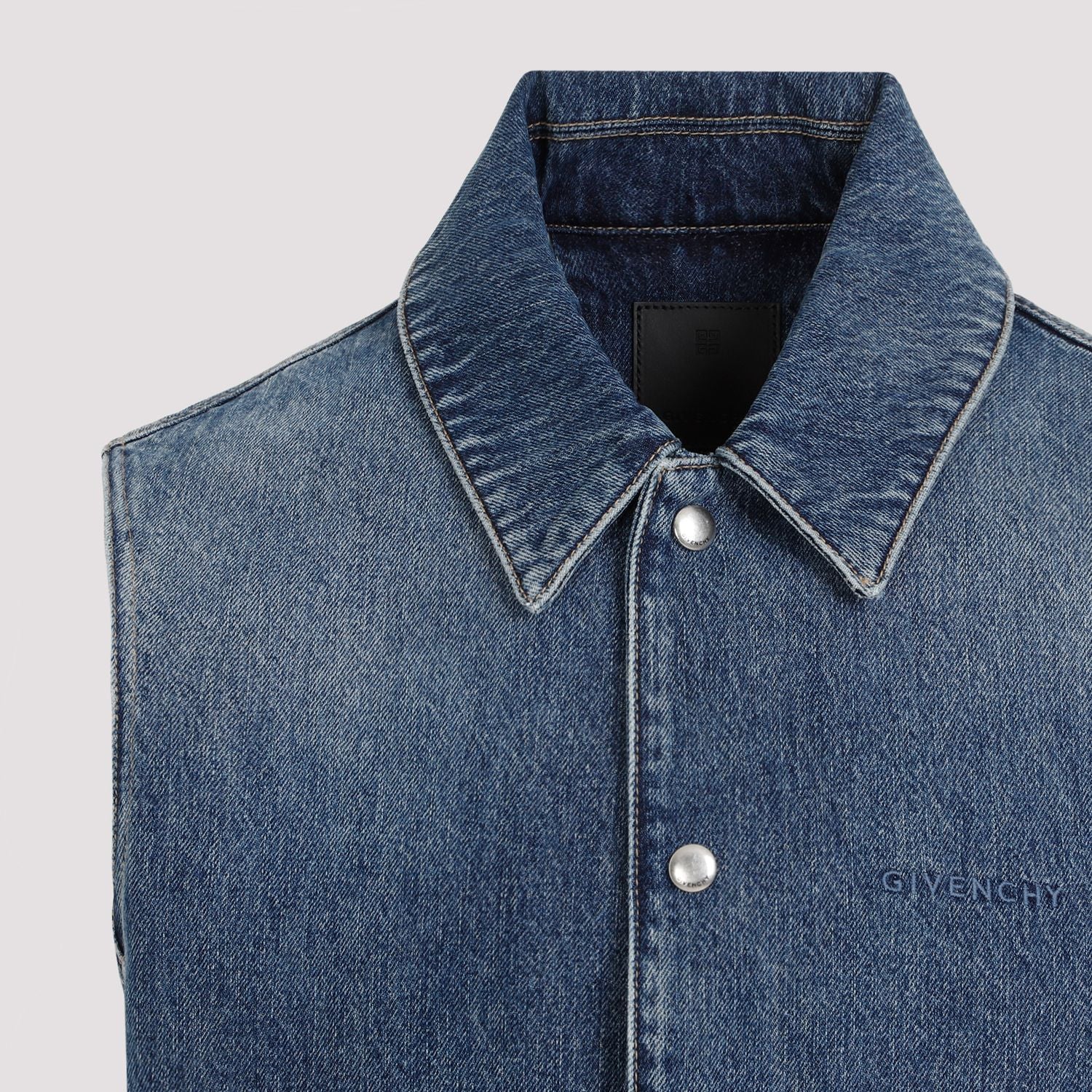 GIVENCHY Sleeveless Denim Jacket for Men