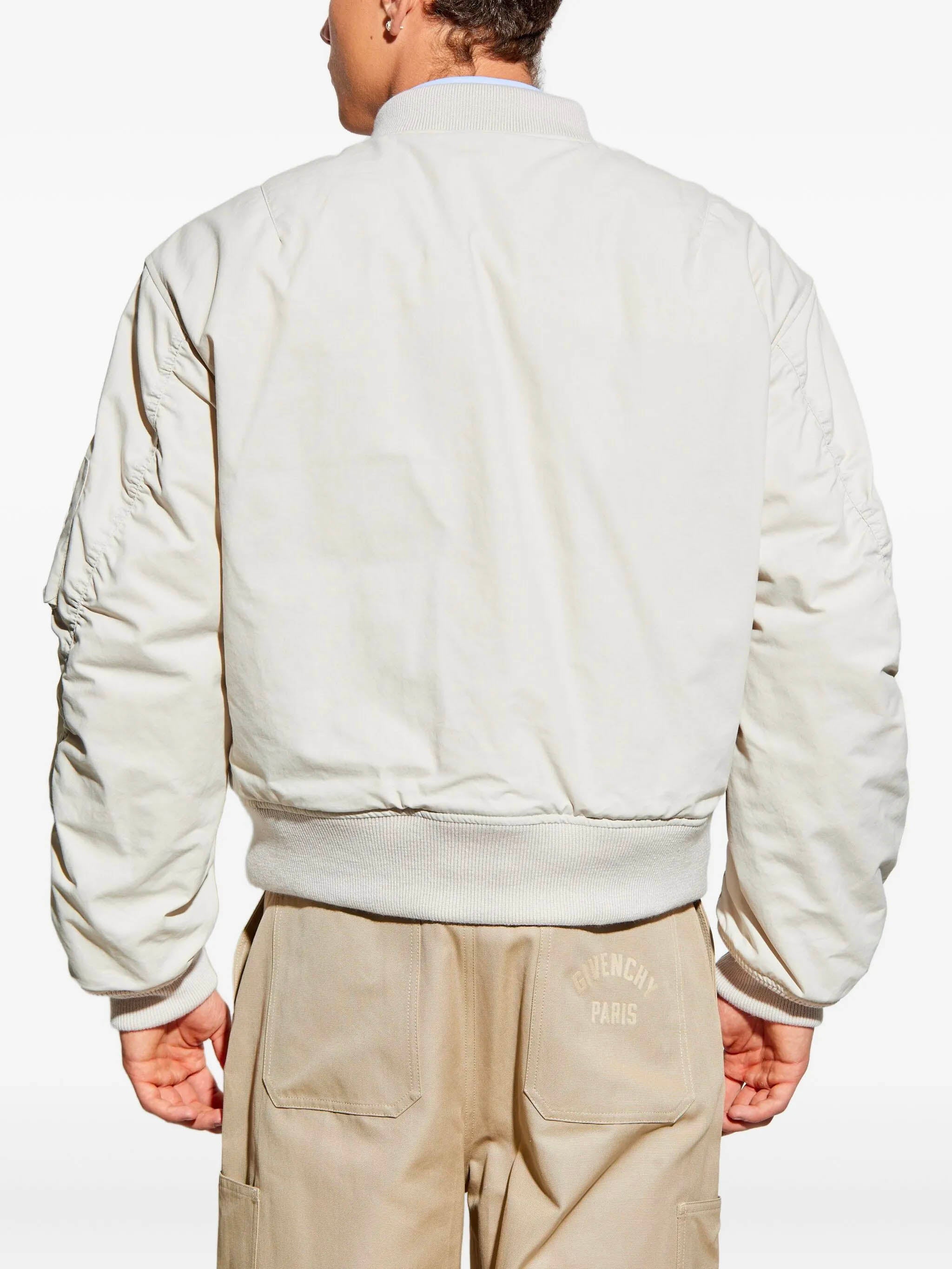 GIVENCHY Crinkled Cotton Bomber Jacket - Size 48