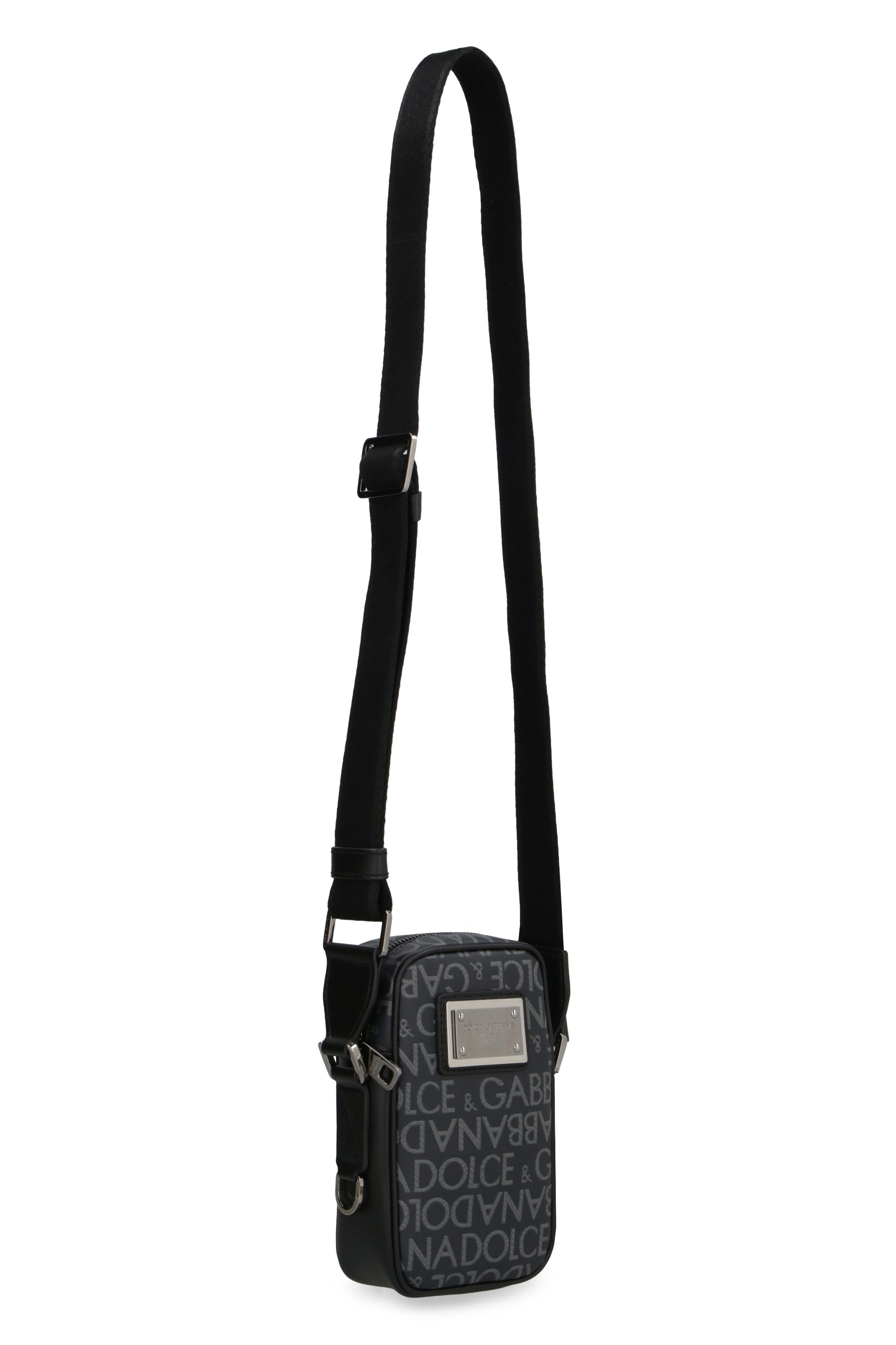 DOLCE & GABBANA Canvas Shoulder Handbag 10.5 cm Width