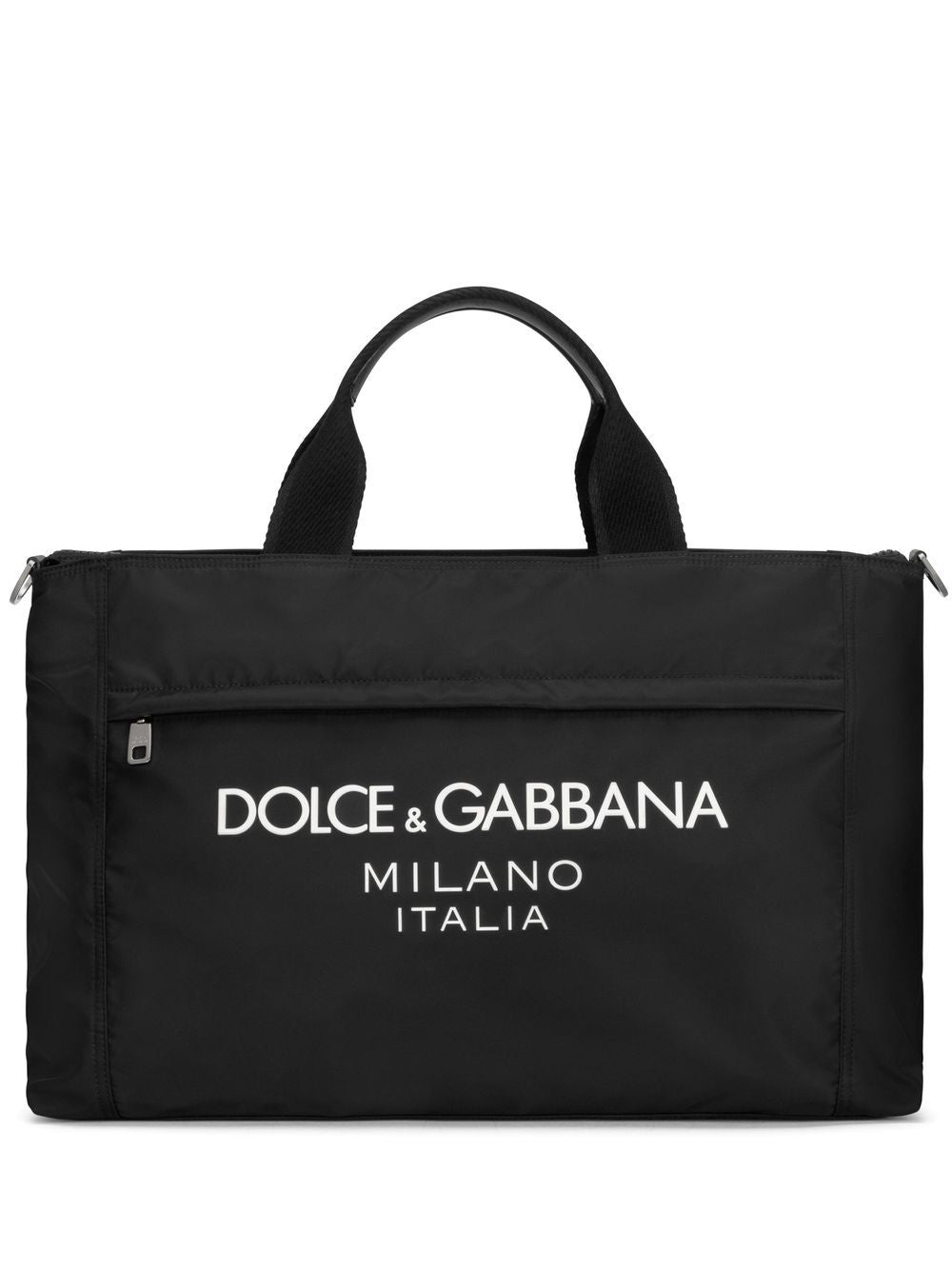 DOLCE & GABBANA Leather Shopping Tote Handbag