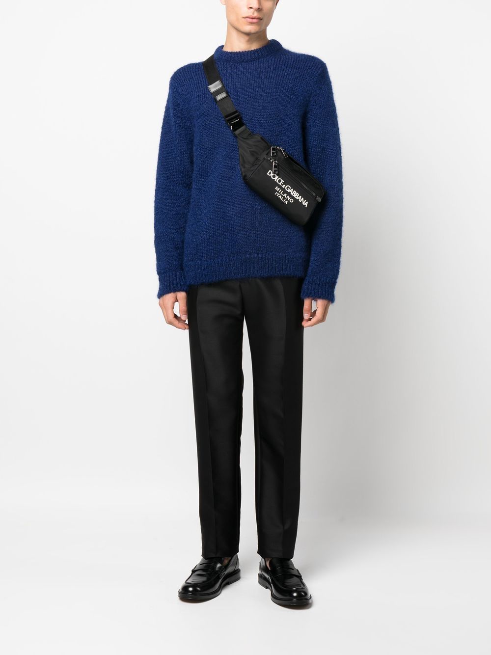 DOLCE & GABBANA Embossed-Logo Belt Handbag for Men - SS24 Fashion