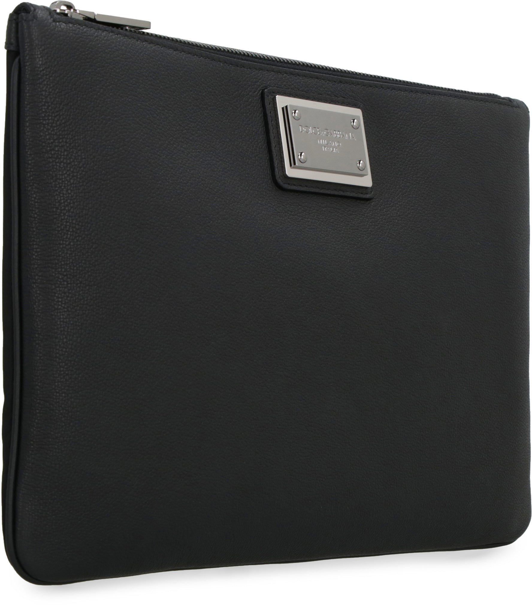 DOLCE & GABBANA Mini Leather and Nylon Pouch Handbag