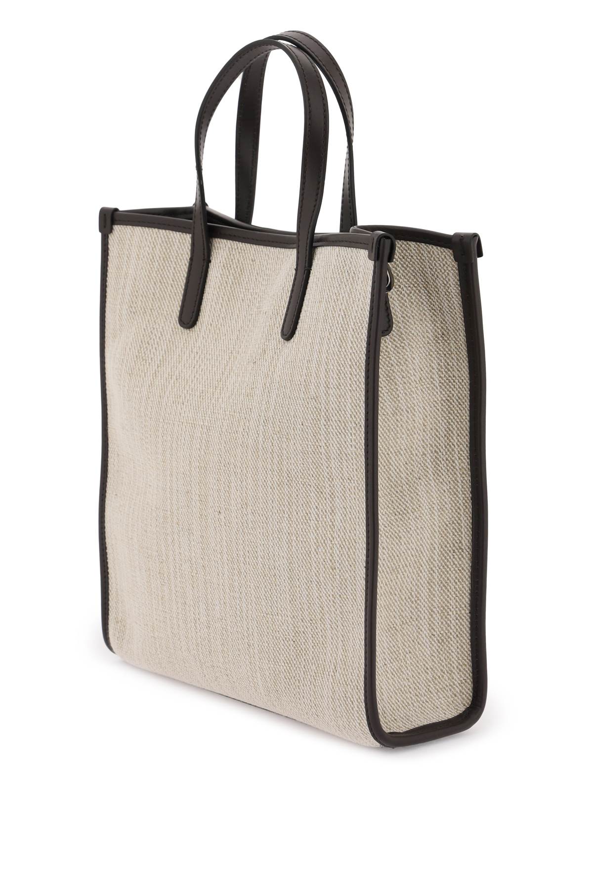 DOLCE & GABBANA Mini Canvas Shopping Handbag