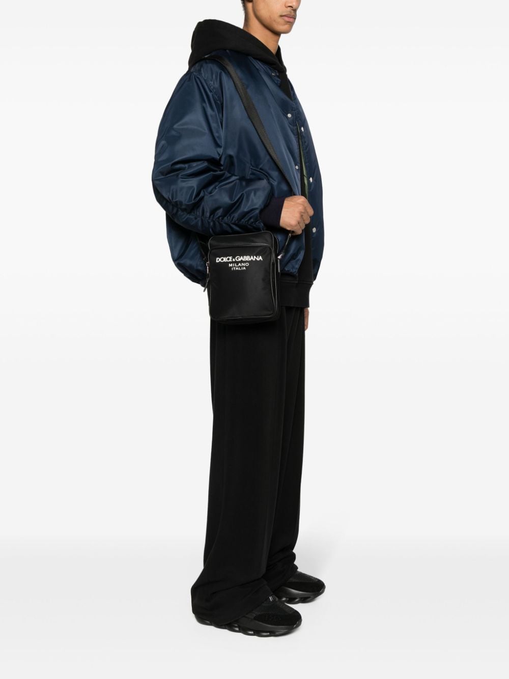 DOLCE & GABBANA Adjustable Shoulder Strap with Leather Trim