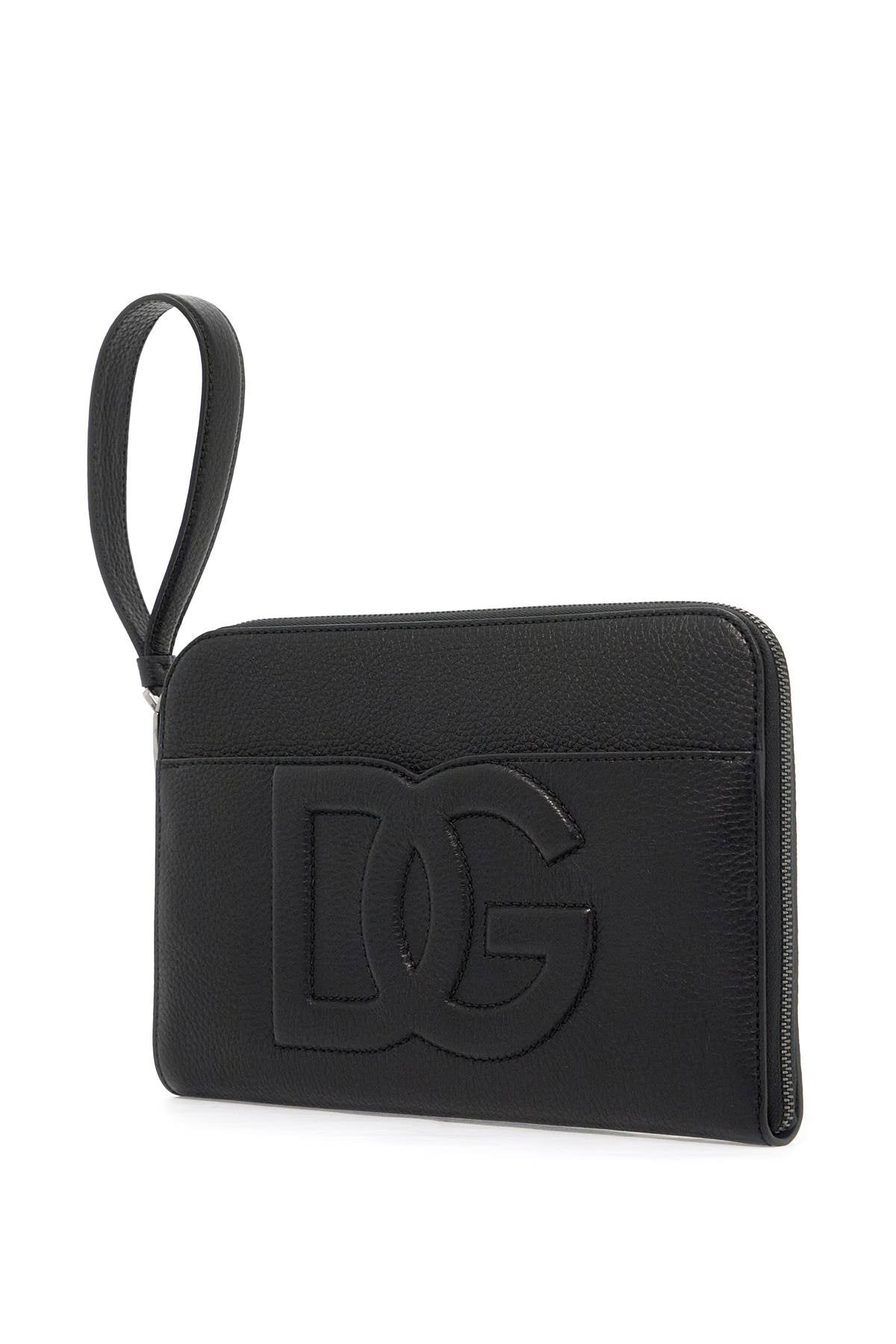 DOLCE & GABBANA Elegant Leather Pouch Handbag for Men - FW24 Collection