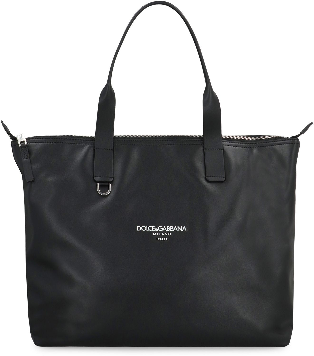 DOLCE & GABBANA Smooth Leather Tote Handbag - 40cm x 35cm x 13cm