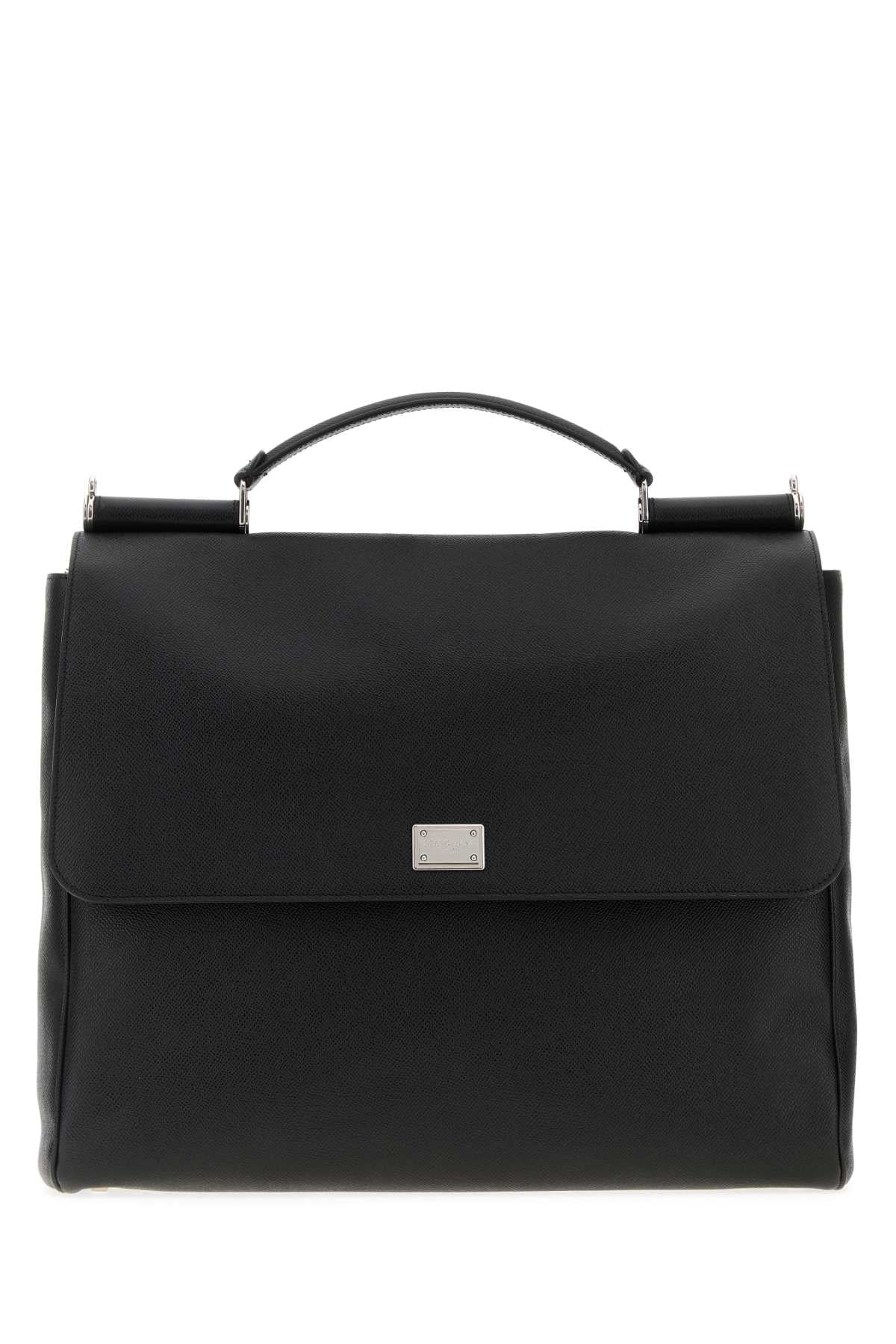 DOLCE & GABBANA Men's Leather Sicily Briefcase