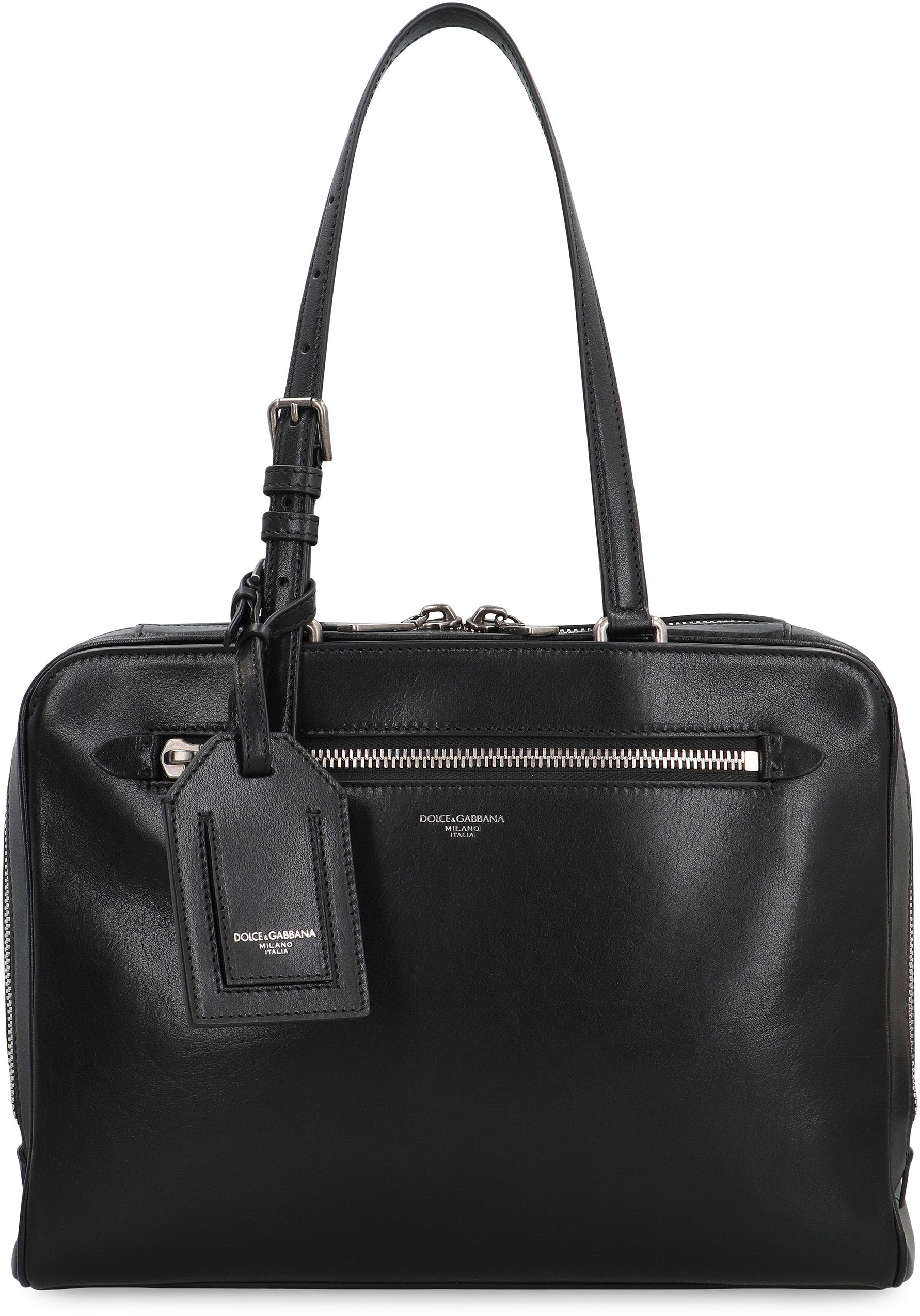DOLCE & GABBANA Elegant Leather Handbag - 32 cm x 24 cm x 10 cm