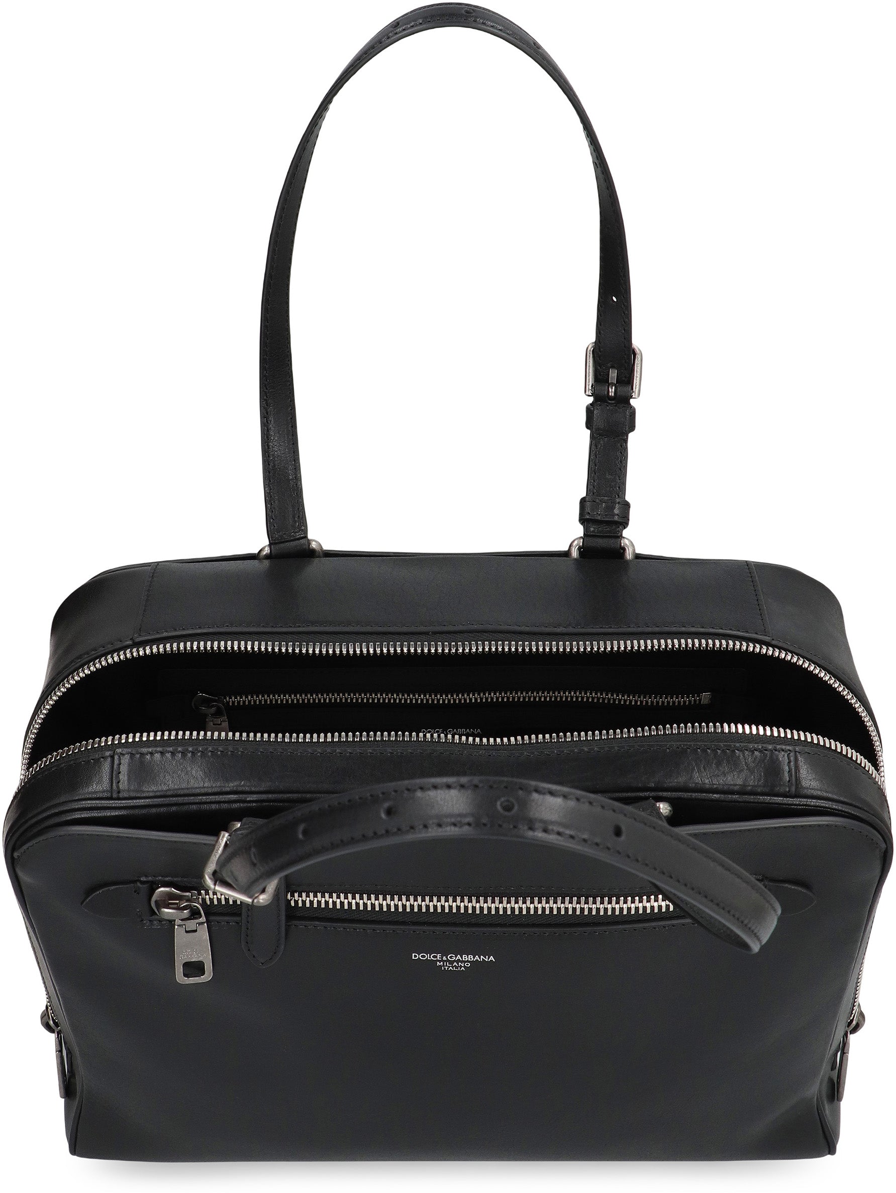 DOLCE & GABBANA Elegant Leather Handbag - 32 cm x 24 cm x 10 cm