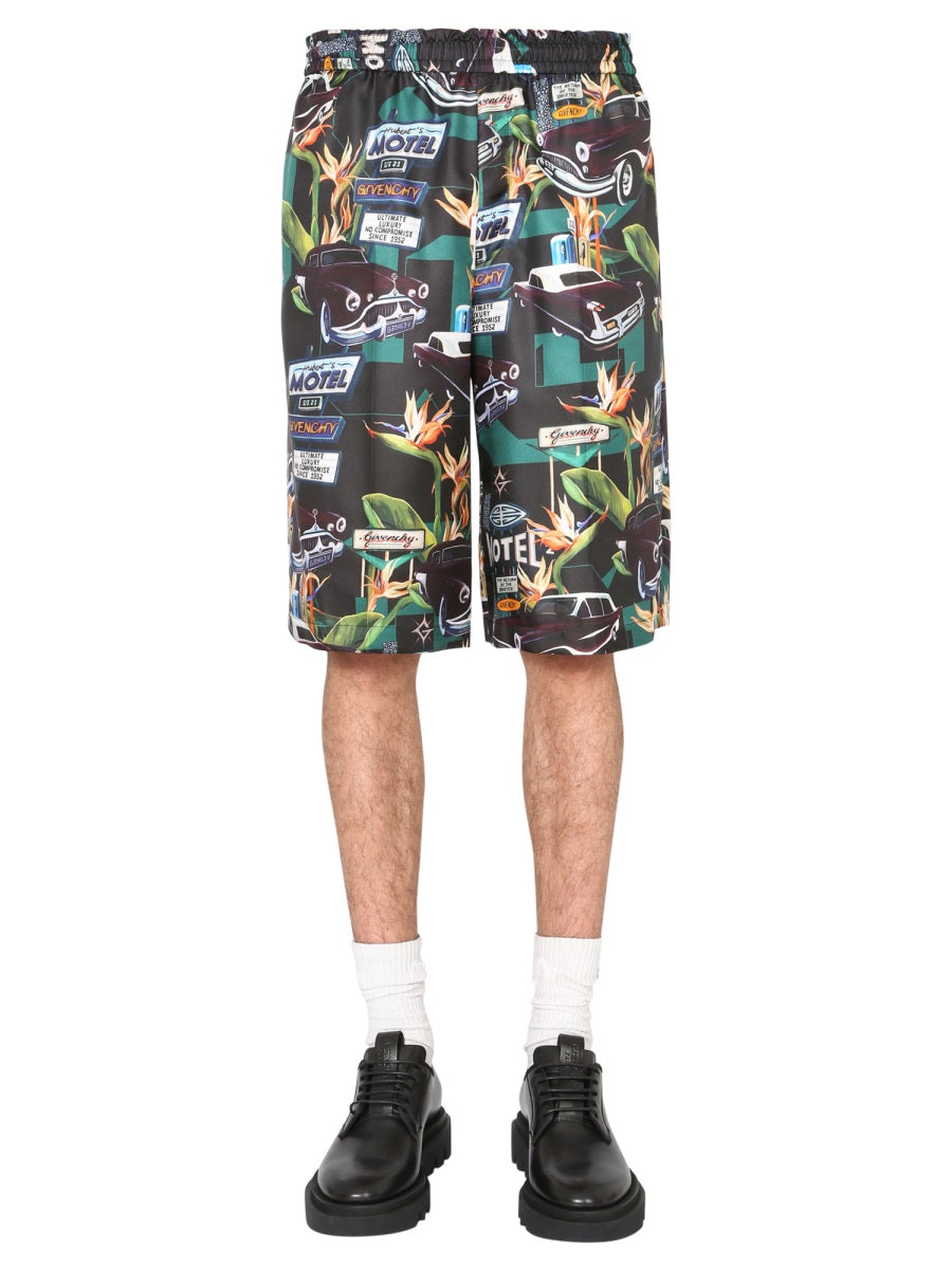 GIVENCHY Silk Bermuda Shorts