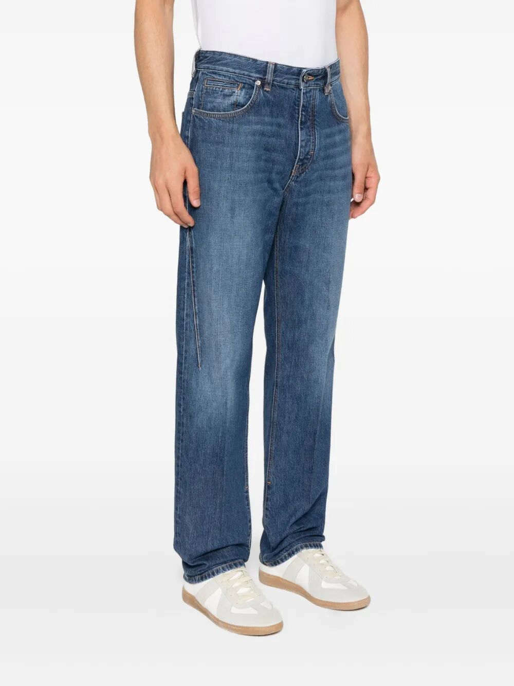 GIVENCHY Regular Straight Leg Jeans with Embroidered Logo