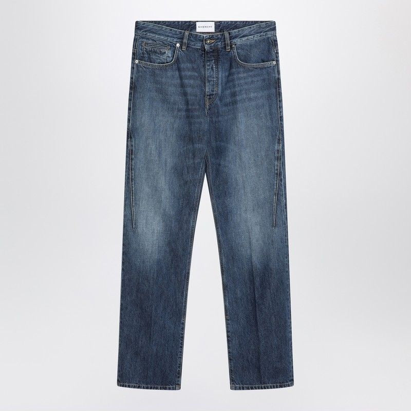 GIVENCHY Regular Straight Leg Jeans with Embroidered Logo