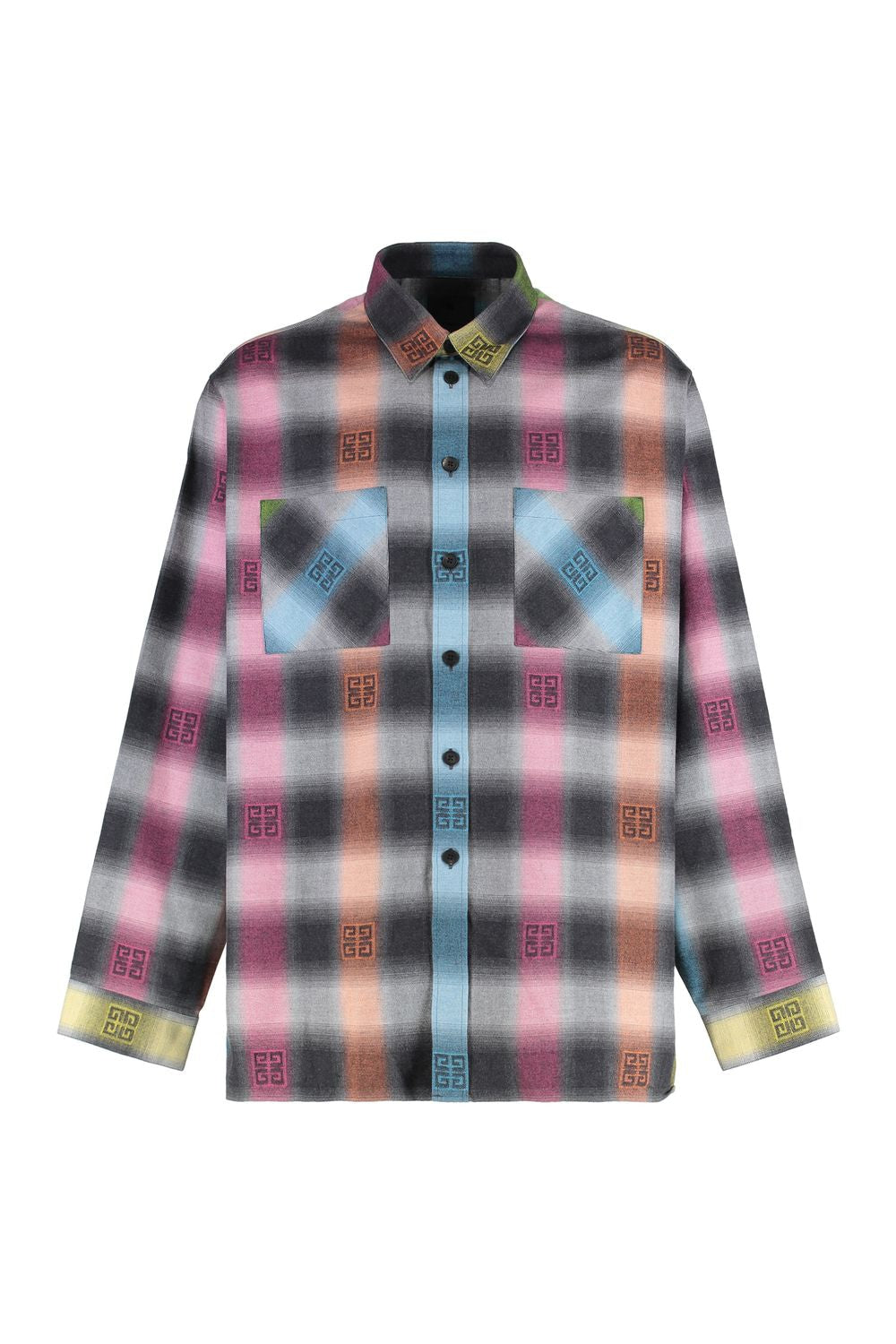 GIVENCHY Oversized Checkered Cotton Shirt
