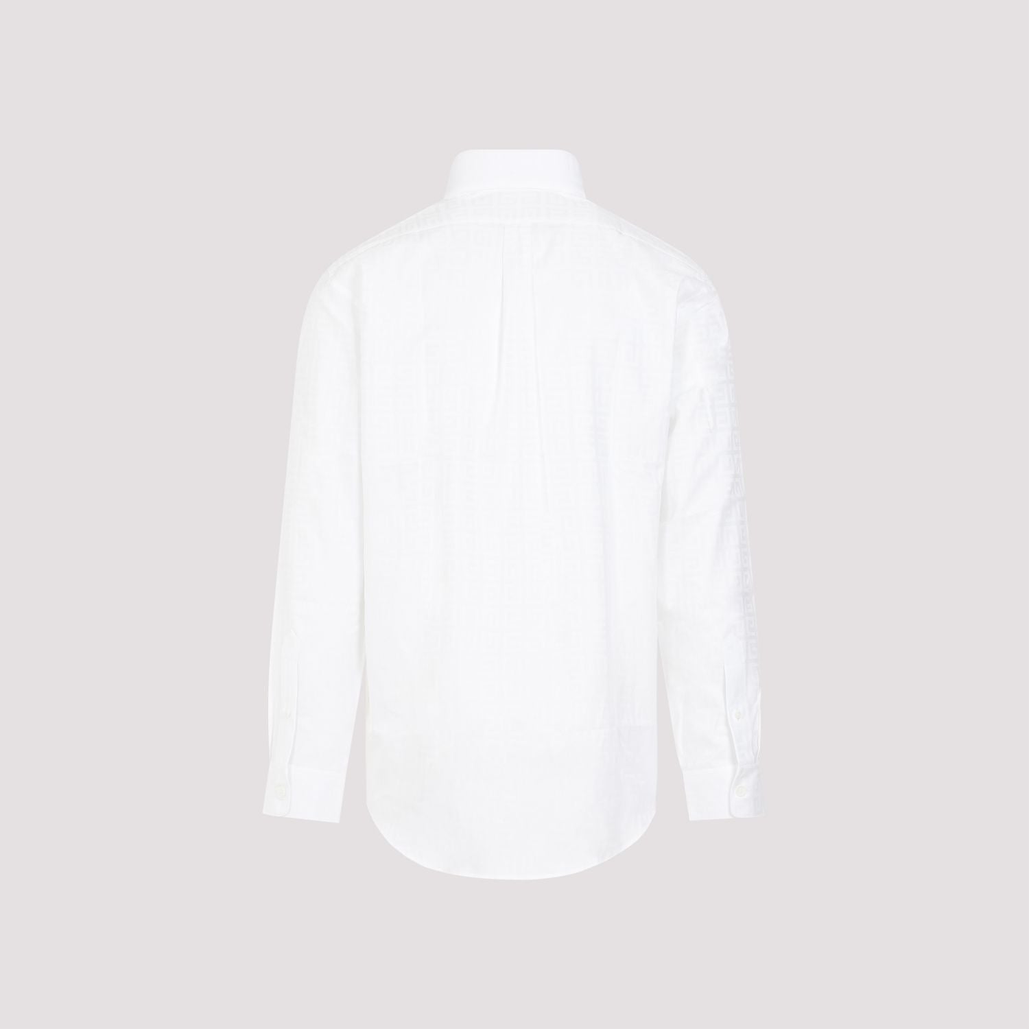 GIVENCHY Classic Rounded Hem Cotton Shirt for Men