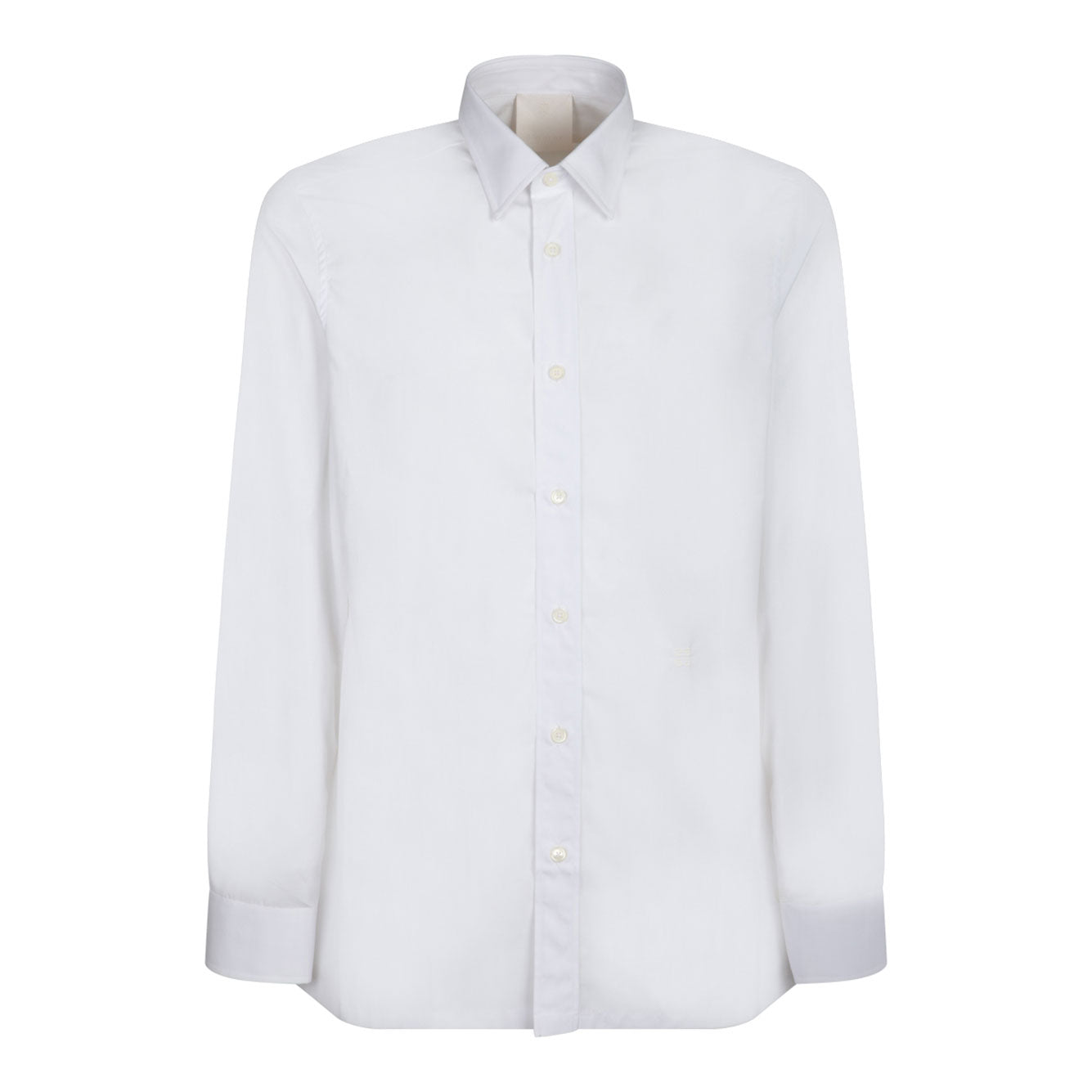 GIVENCHY Signature Cotton Shirt with Spread Collar