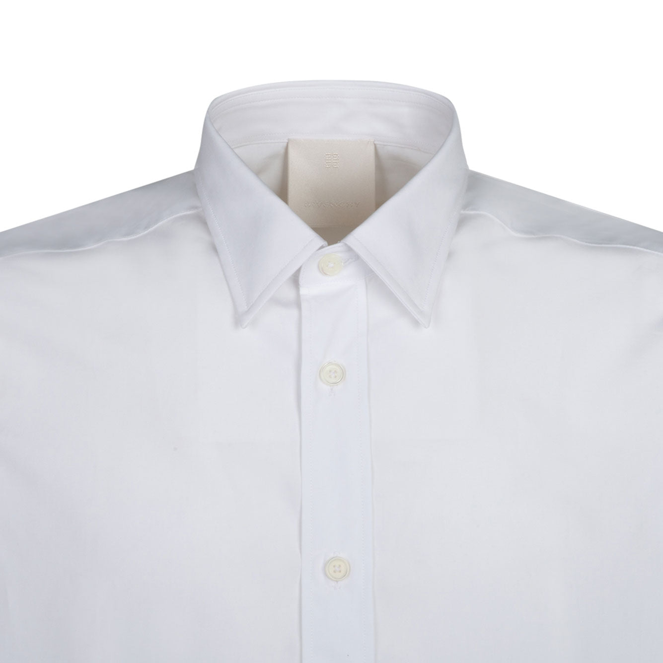 GIVENCHY Signature Cotton Shirt with Spread Collar