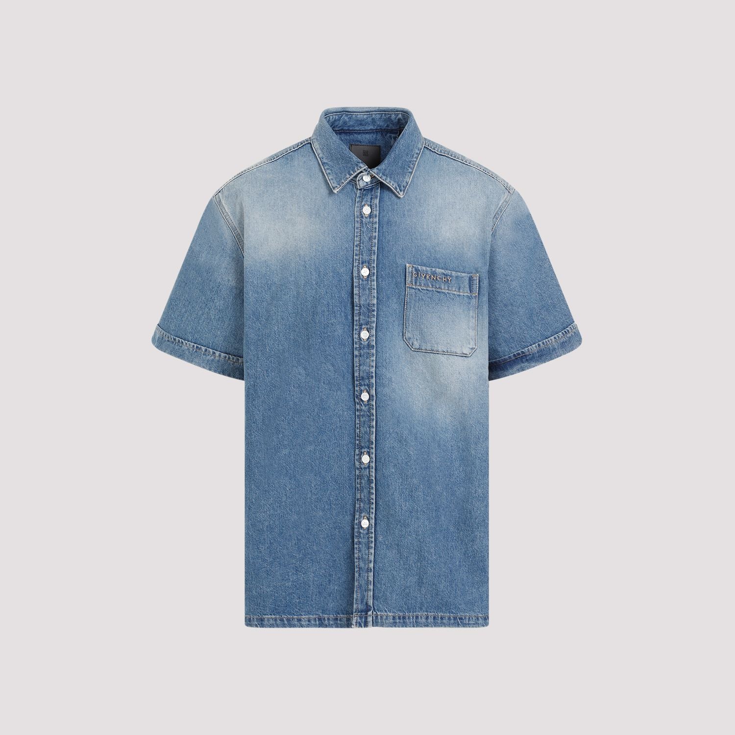 GIVENCHY Casual Denim Shirt with Front Pocket - SS24