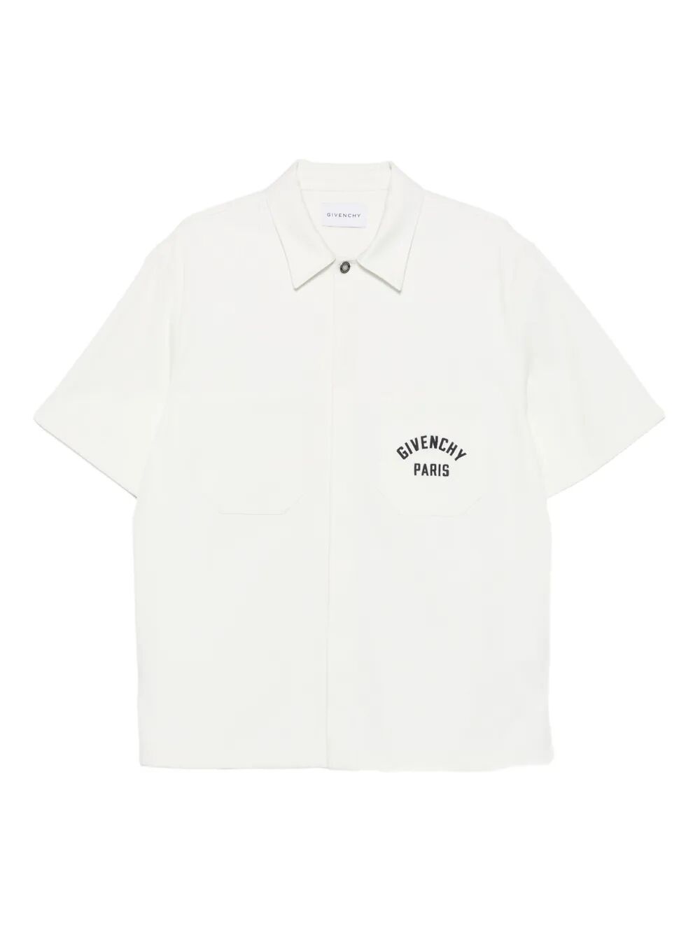 GIVENCHY Short-Sleeved Cotton T-Shirt with Embroidered Paris Design - Men