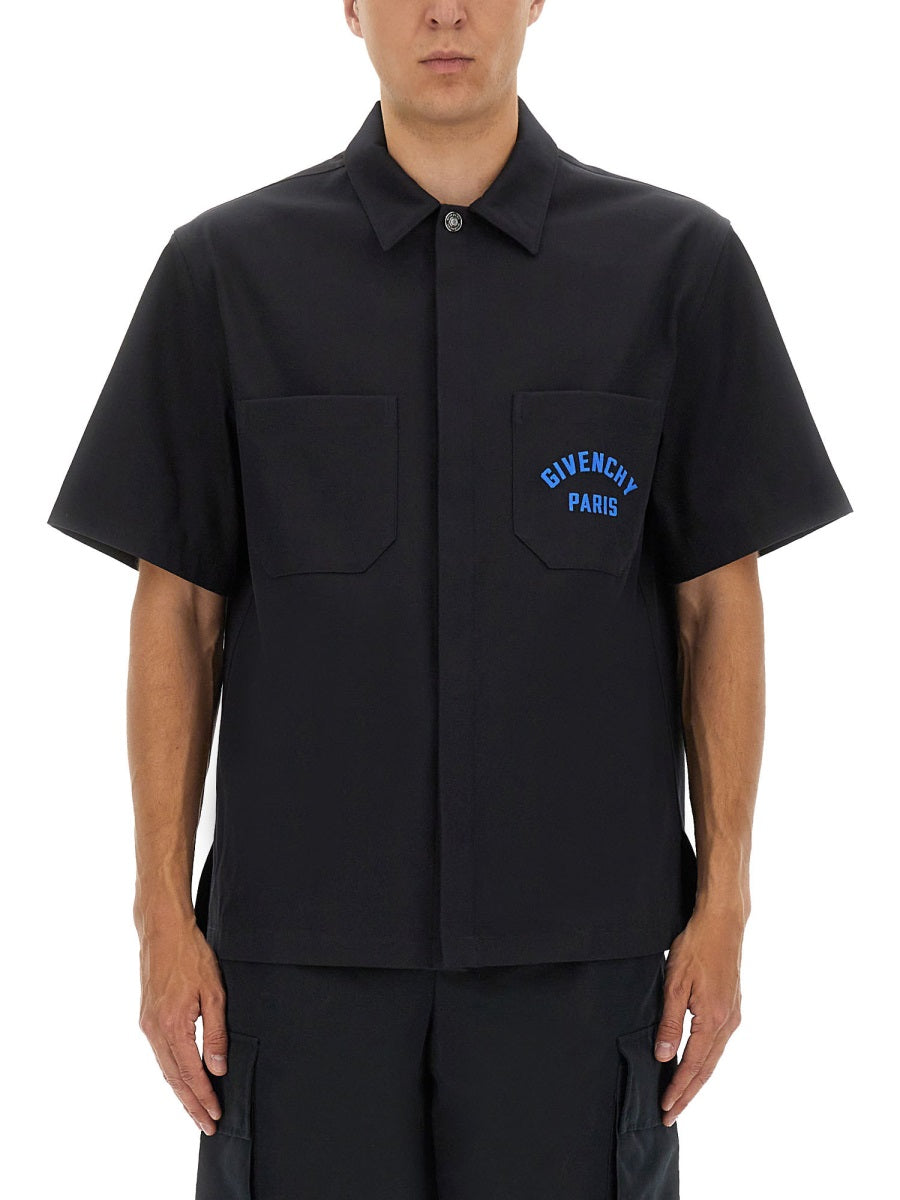 GIVENCHY Classic Collar Shirt with Embroidery - Size M