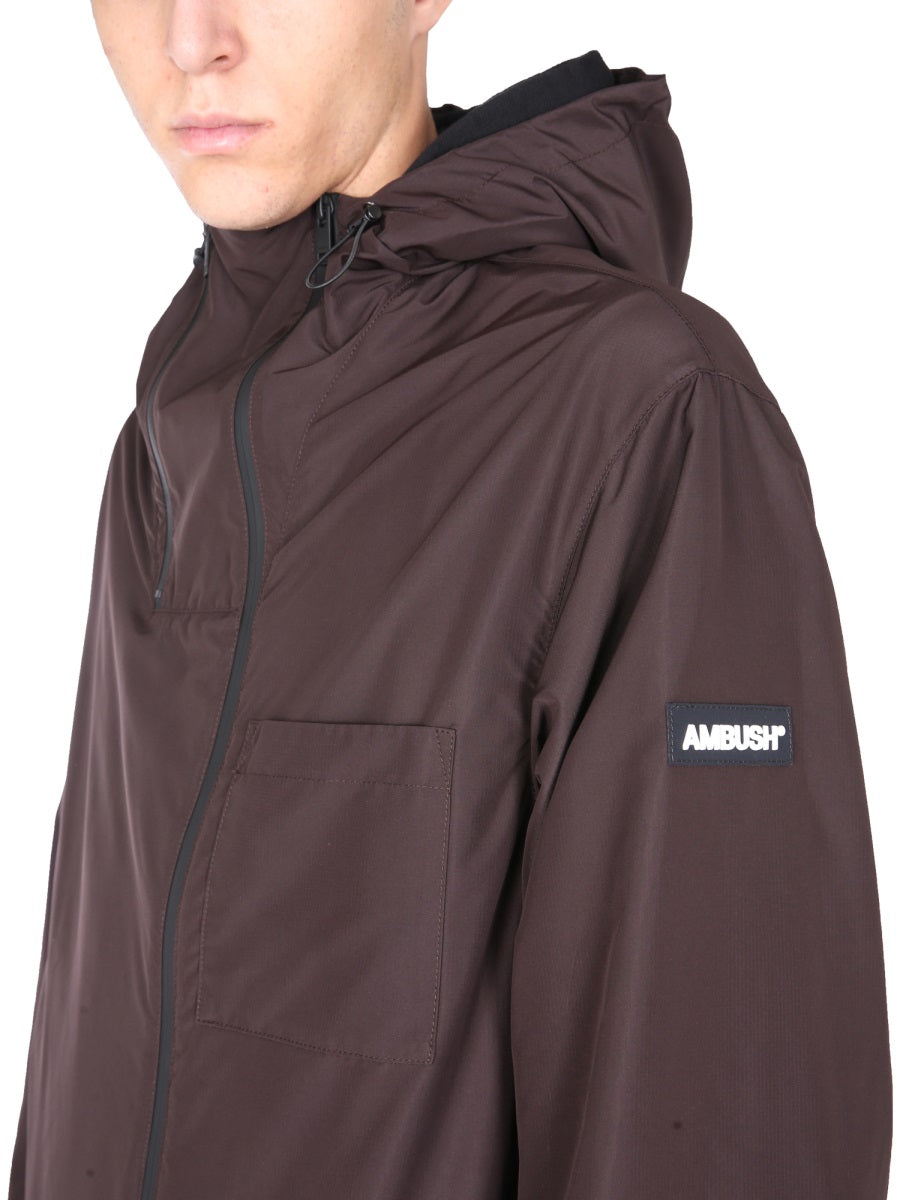 AMBUSH Sleek Slim Fit Jacket with Drawstring Hood