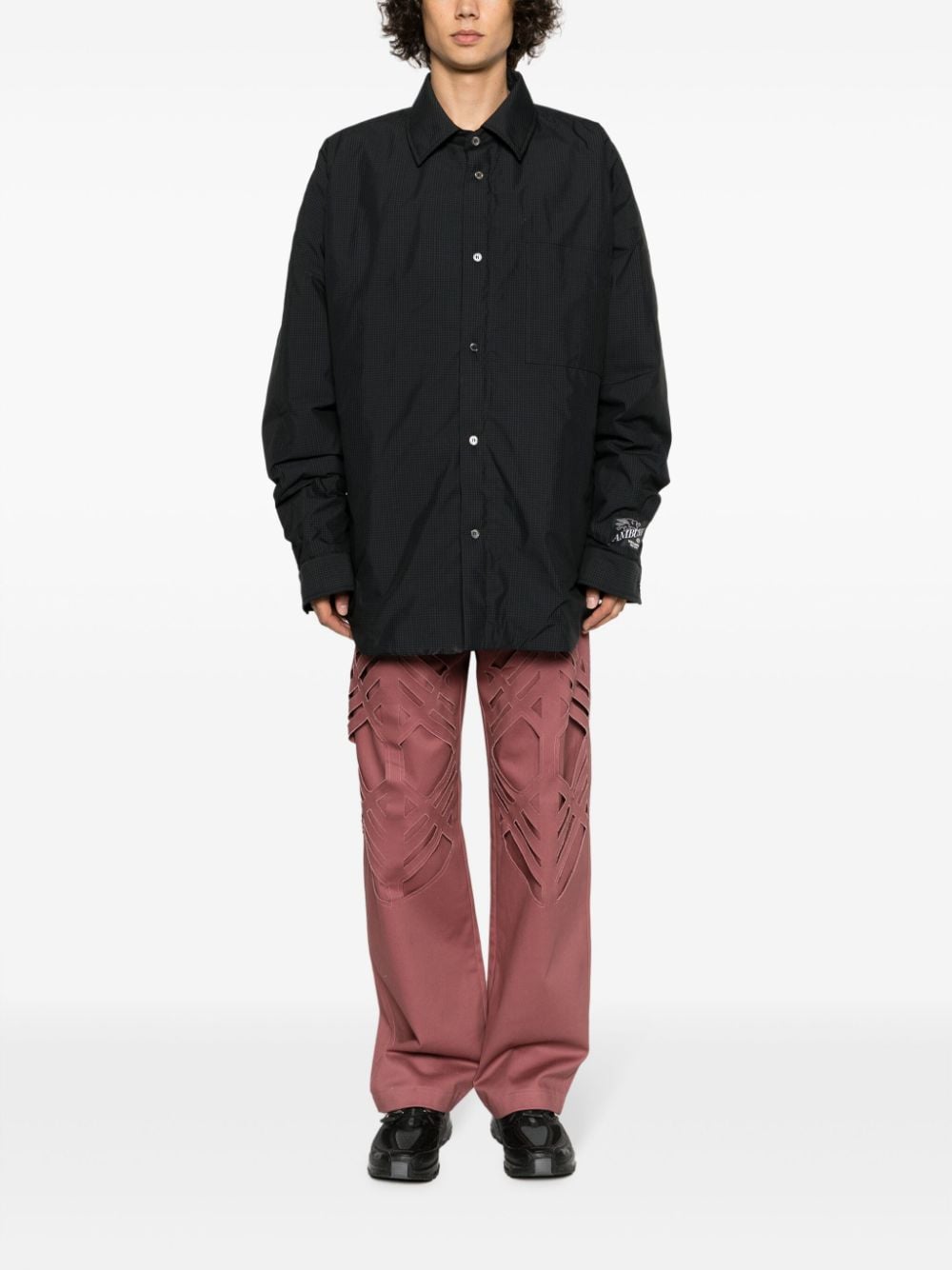 AMBUSH Gingham-Check Padded Shirt Jacket for Men