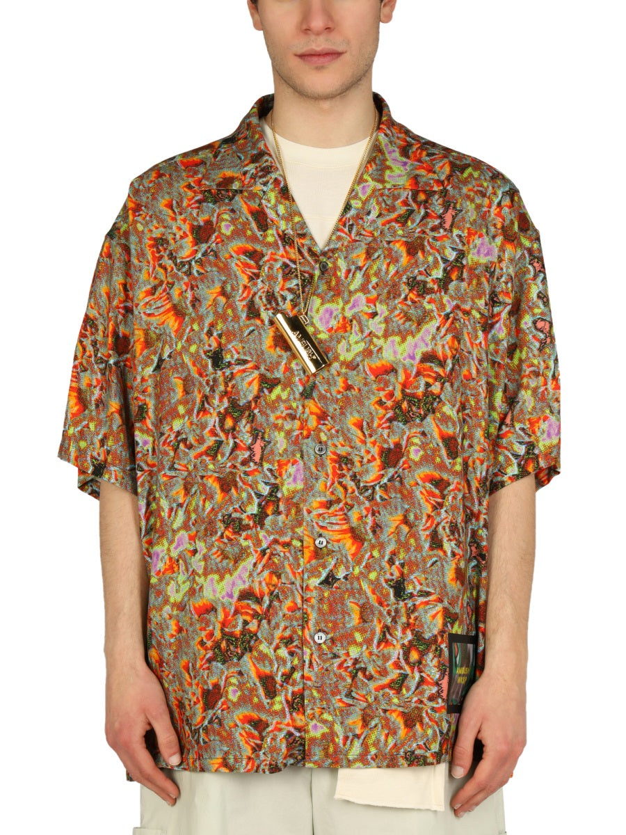 AMBUSH Logo Patch Bowling Collar Shirt