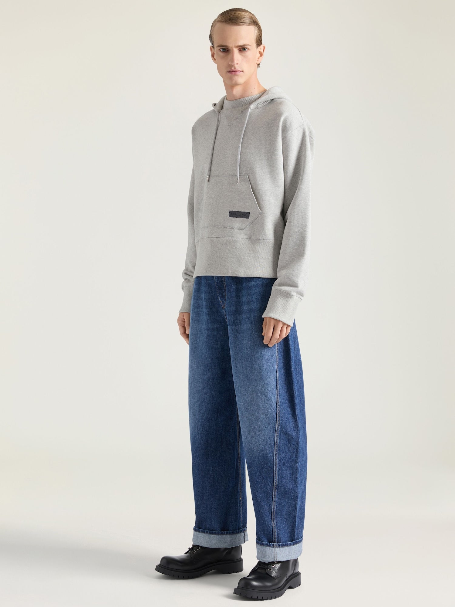 GIVENCHY Fleece Hoodie with Signature Patch - Size M