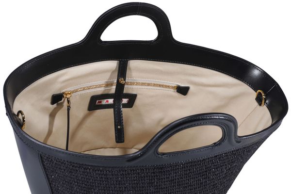 MARNI Mini Leather and Raffia Tropicalia Summer Handbag