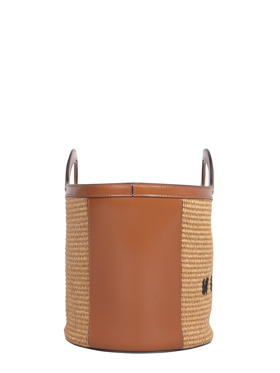 MARNI Stylish Leather and Fabric Handbag